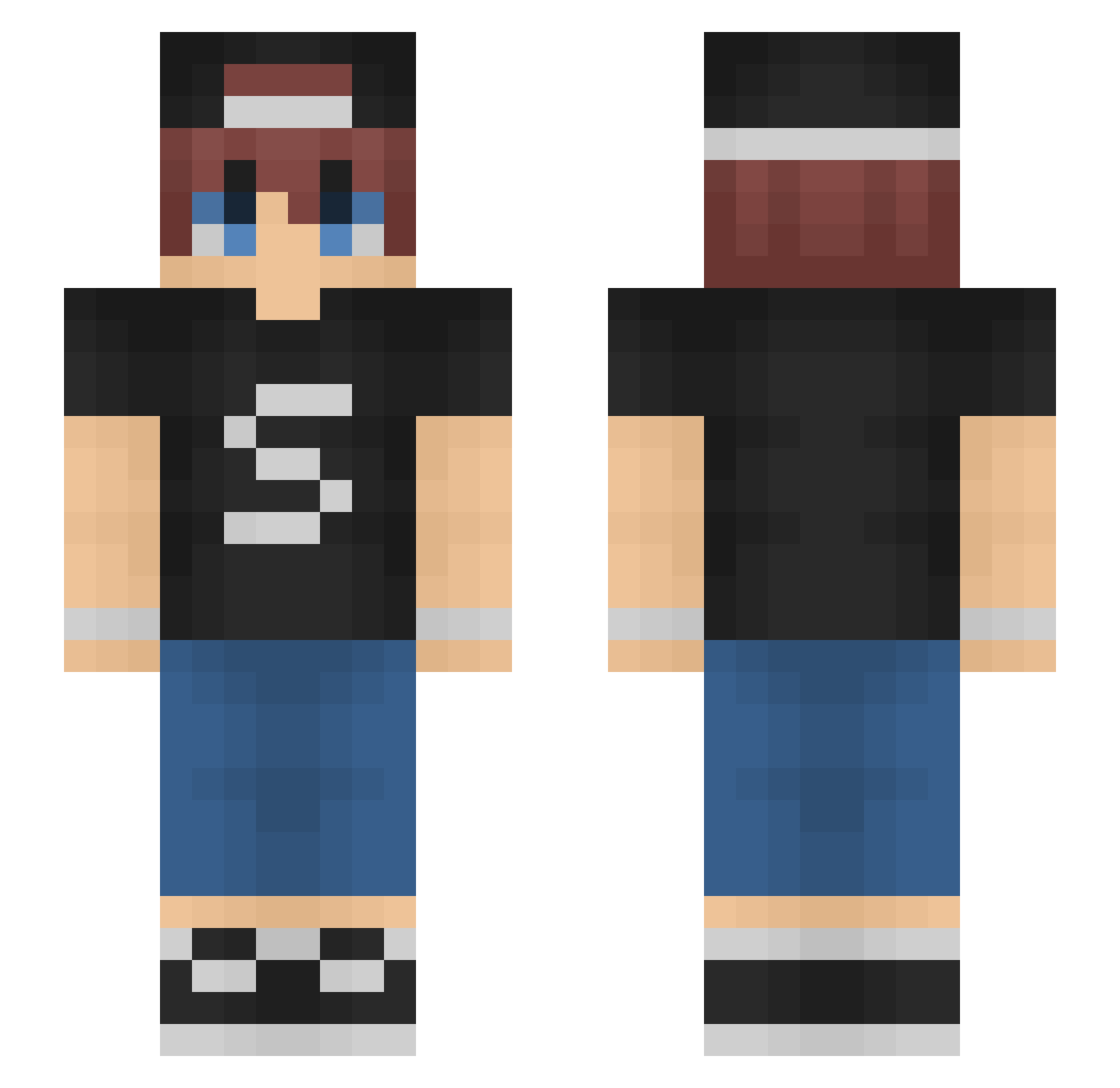 iSuperLegend Minecraft skin, front and back view