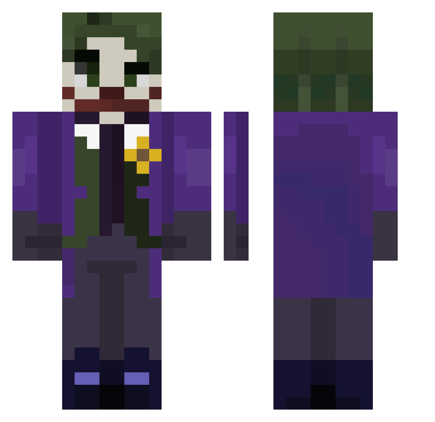 AntiTherapy Minecraft skin, front and back view