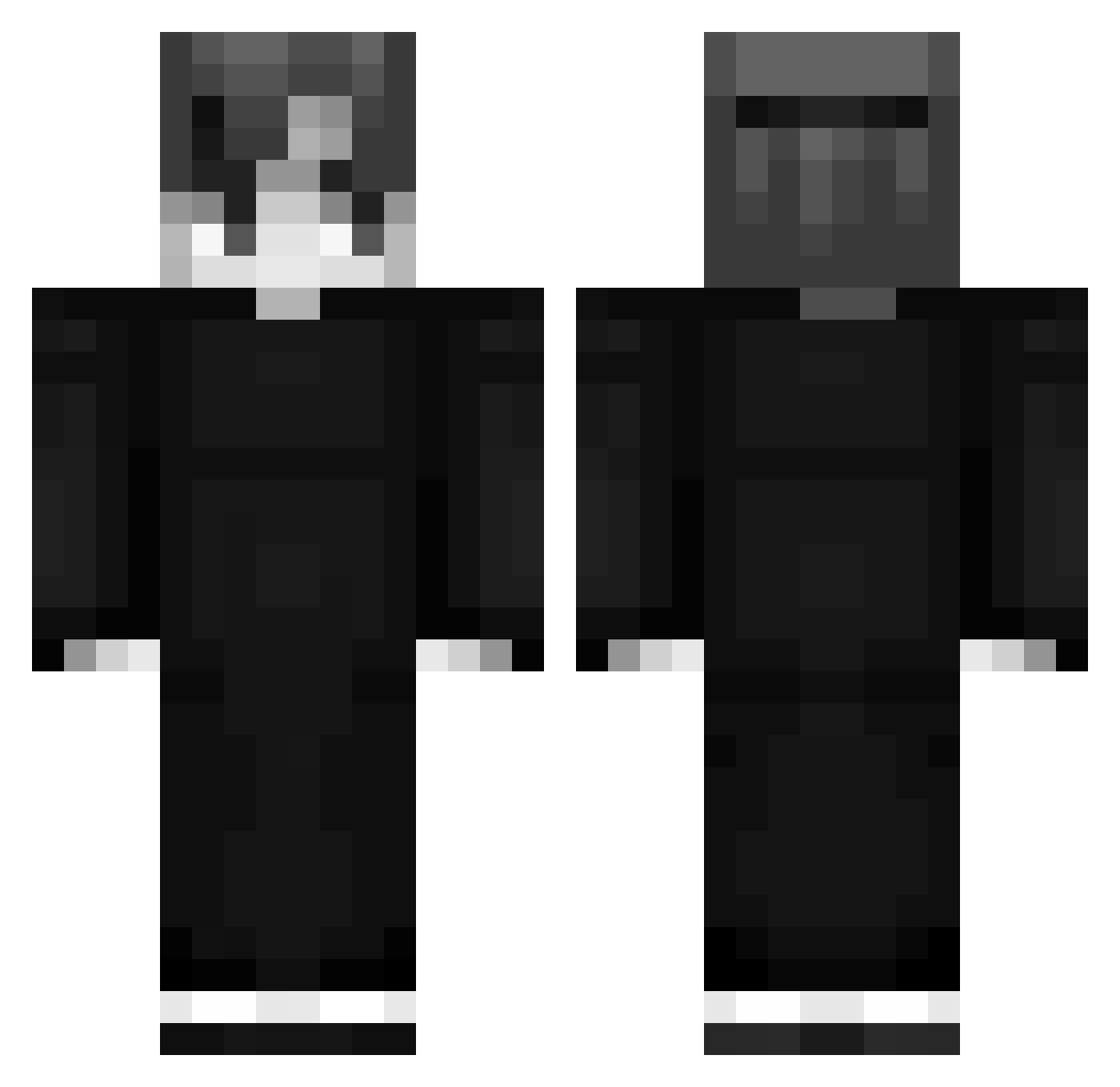 Combolocking Minecraft skin, front and back view