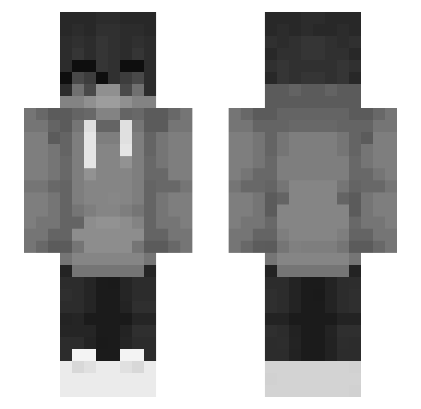 JadenWuzHere Minecraft skin, front and back view