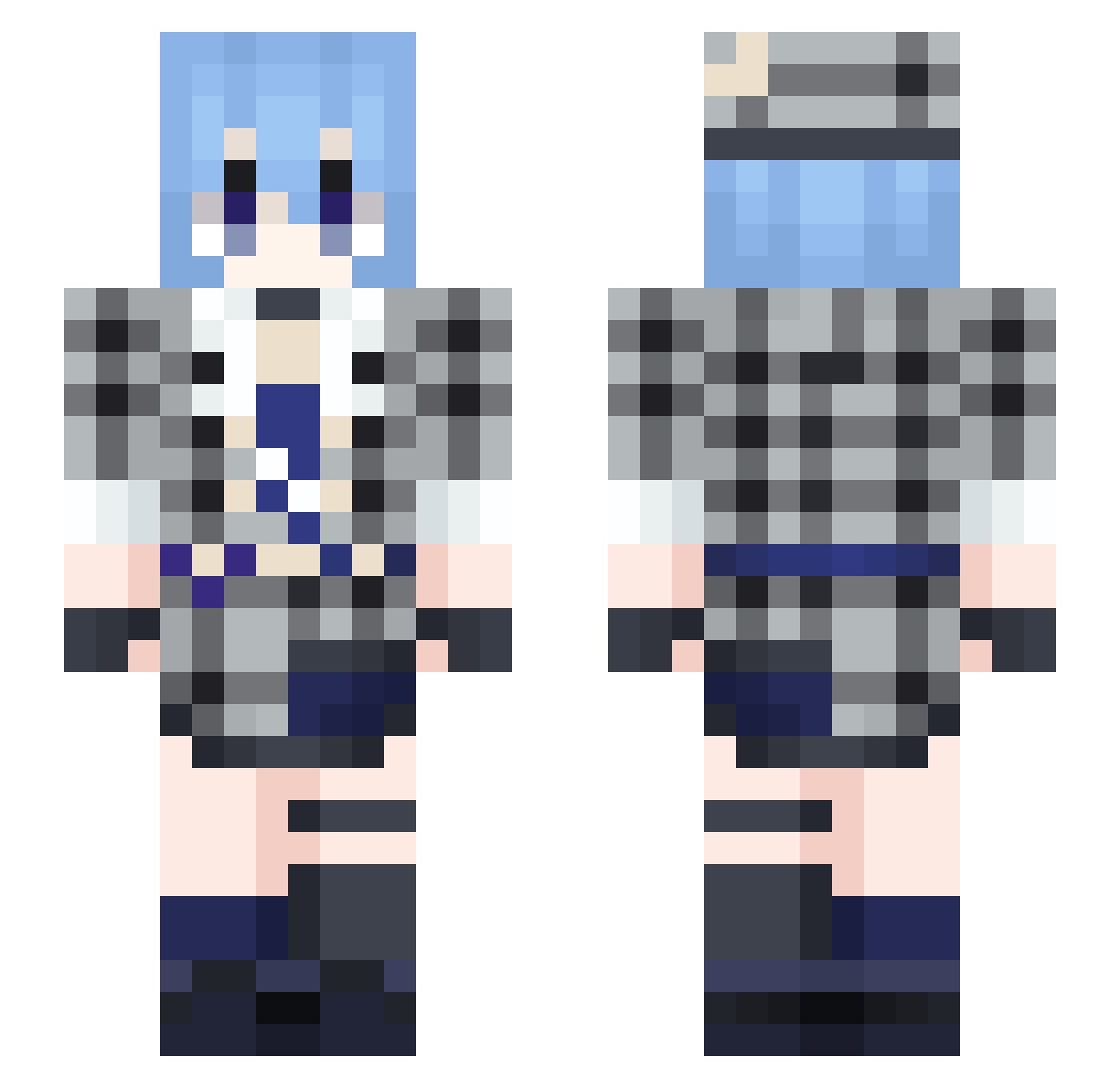 LagrangingLarry Minecraft skin, front and back view