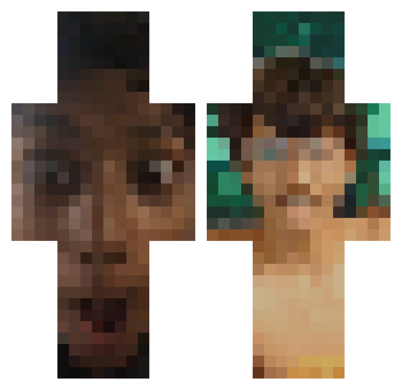 SahasSingh Minecraft skin, front and back view