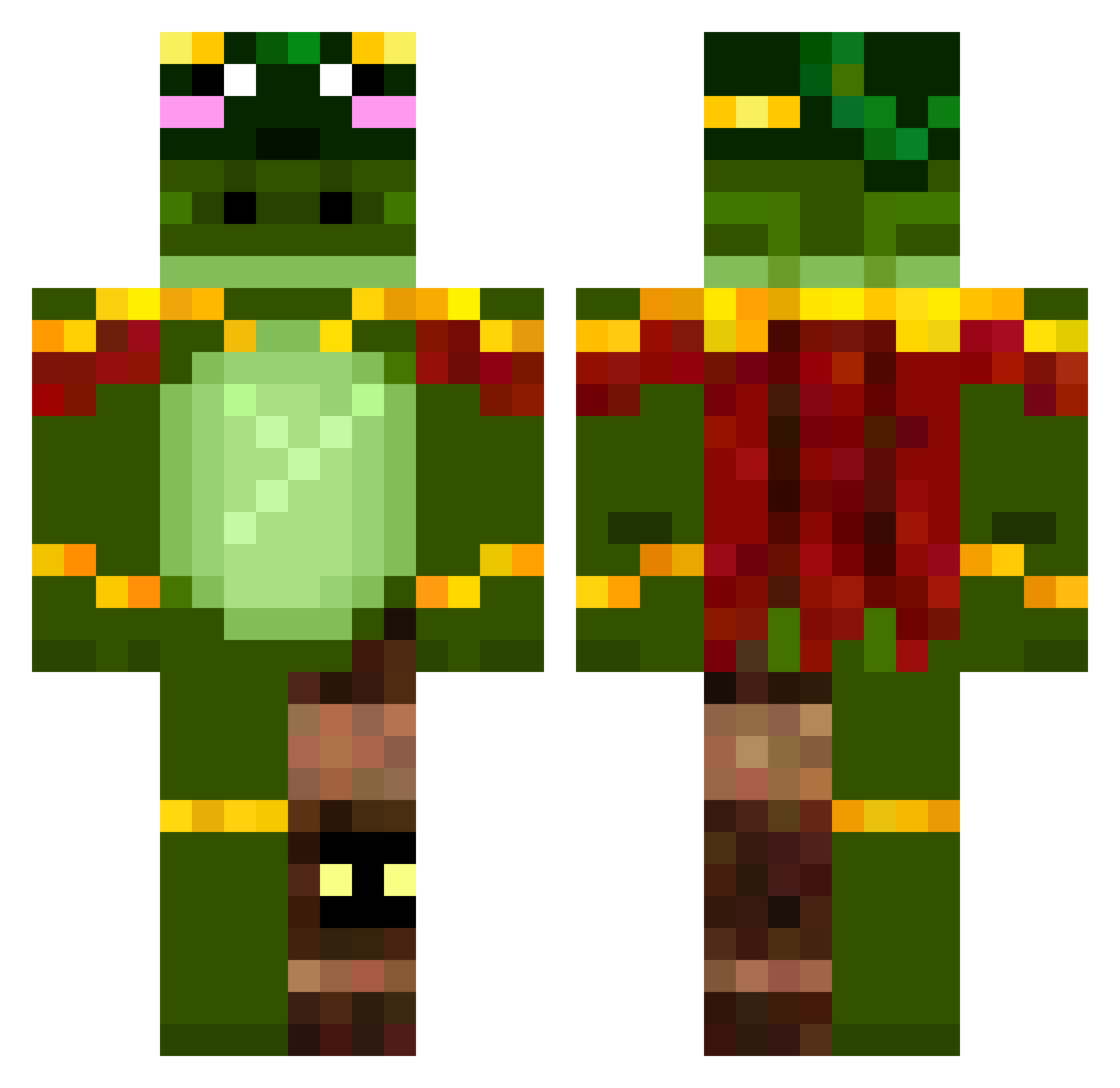 MR_FROGLET Minecraft skin, front and back view