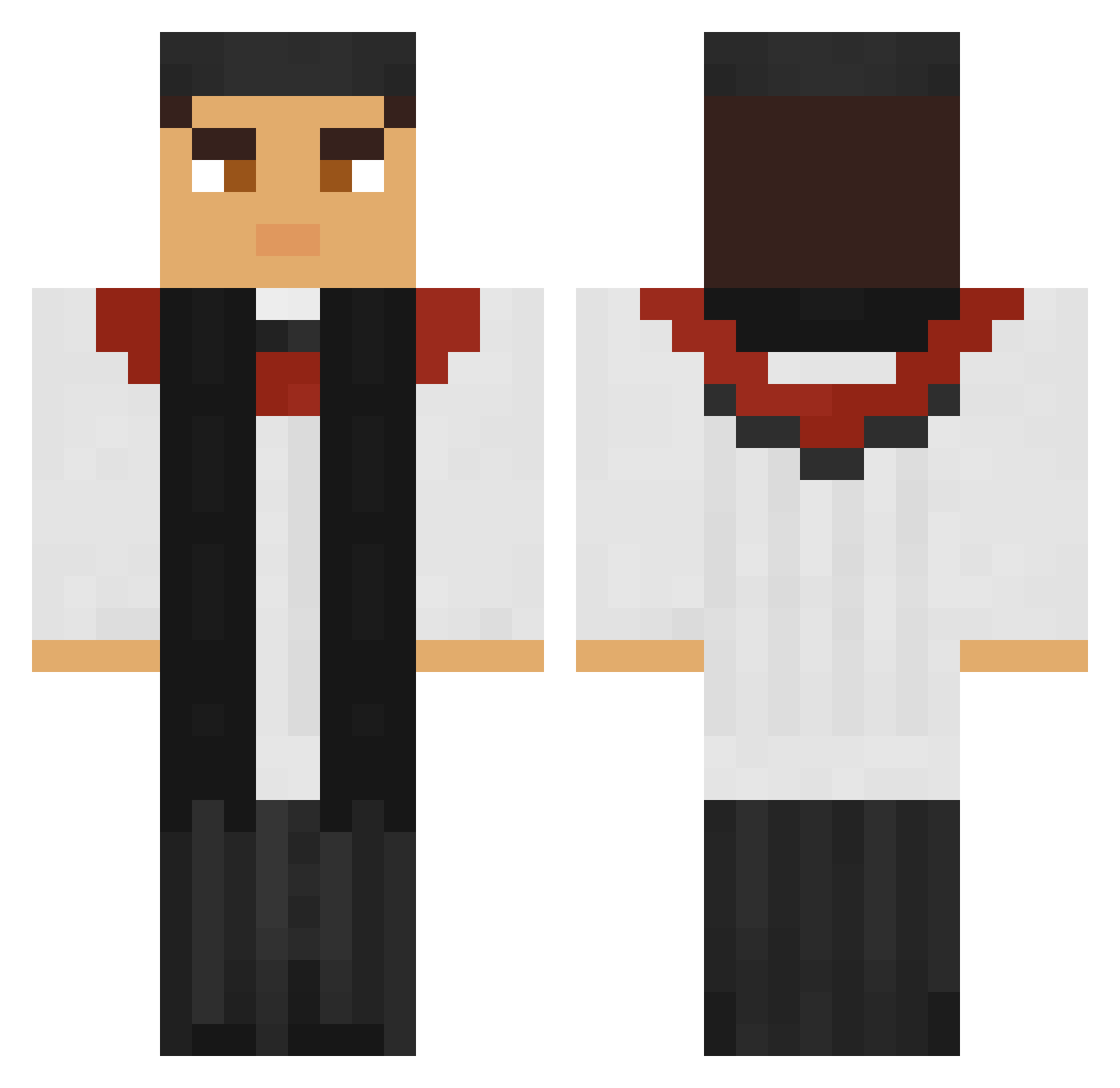 Mask3D_WOLF Minecraft skin, front and back view