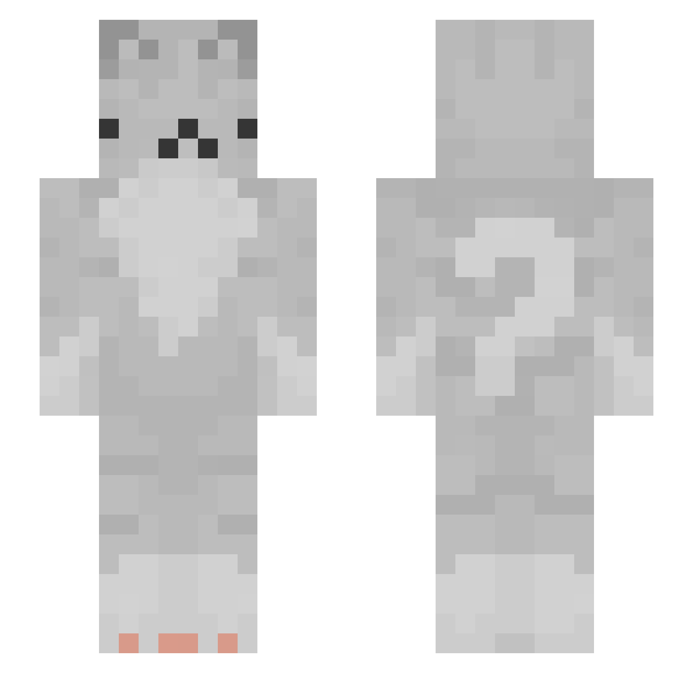 ukcrimess Minecraft skin, front and back view