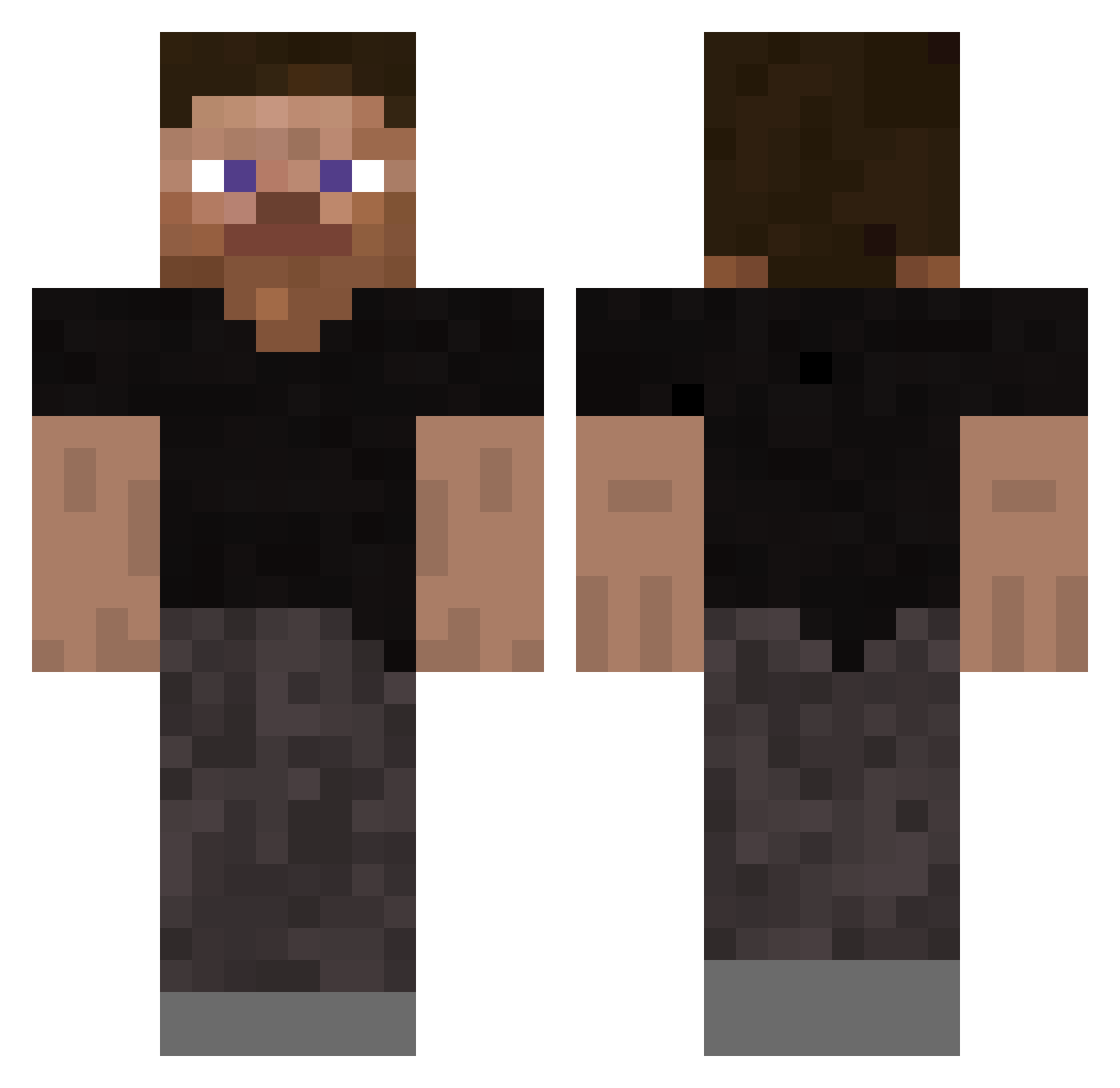 Swymi Minecraft skin, front and back view