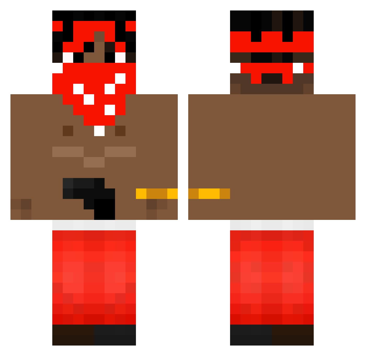 WestsideCuh Minecraft skin, front and back view