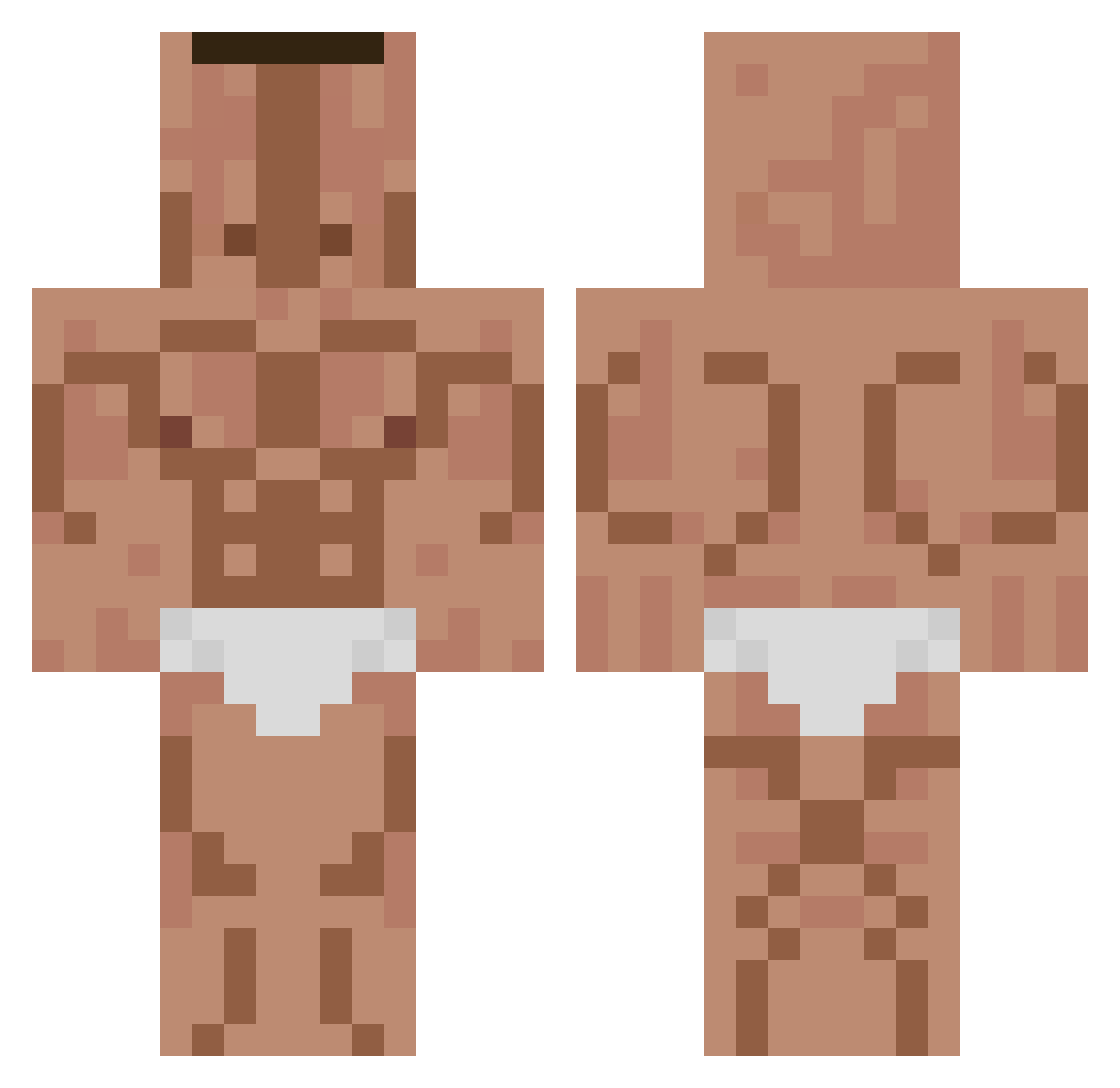 Hadrineo Minecraft skin, front and back view