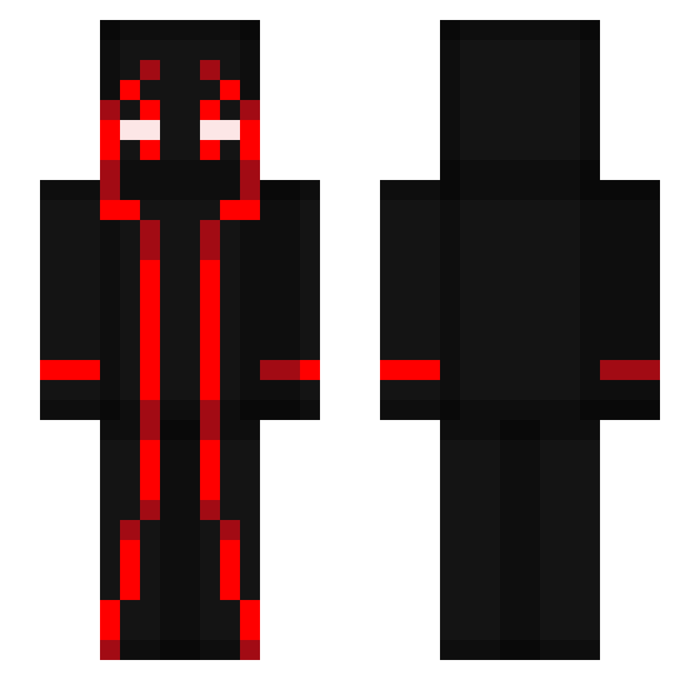 qmam10 Minecraft skin, front and back view