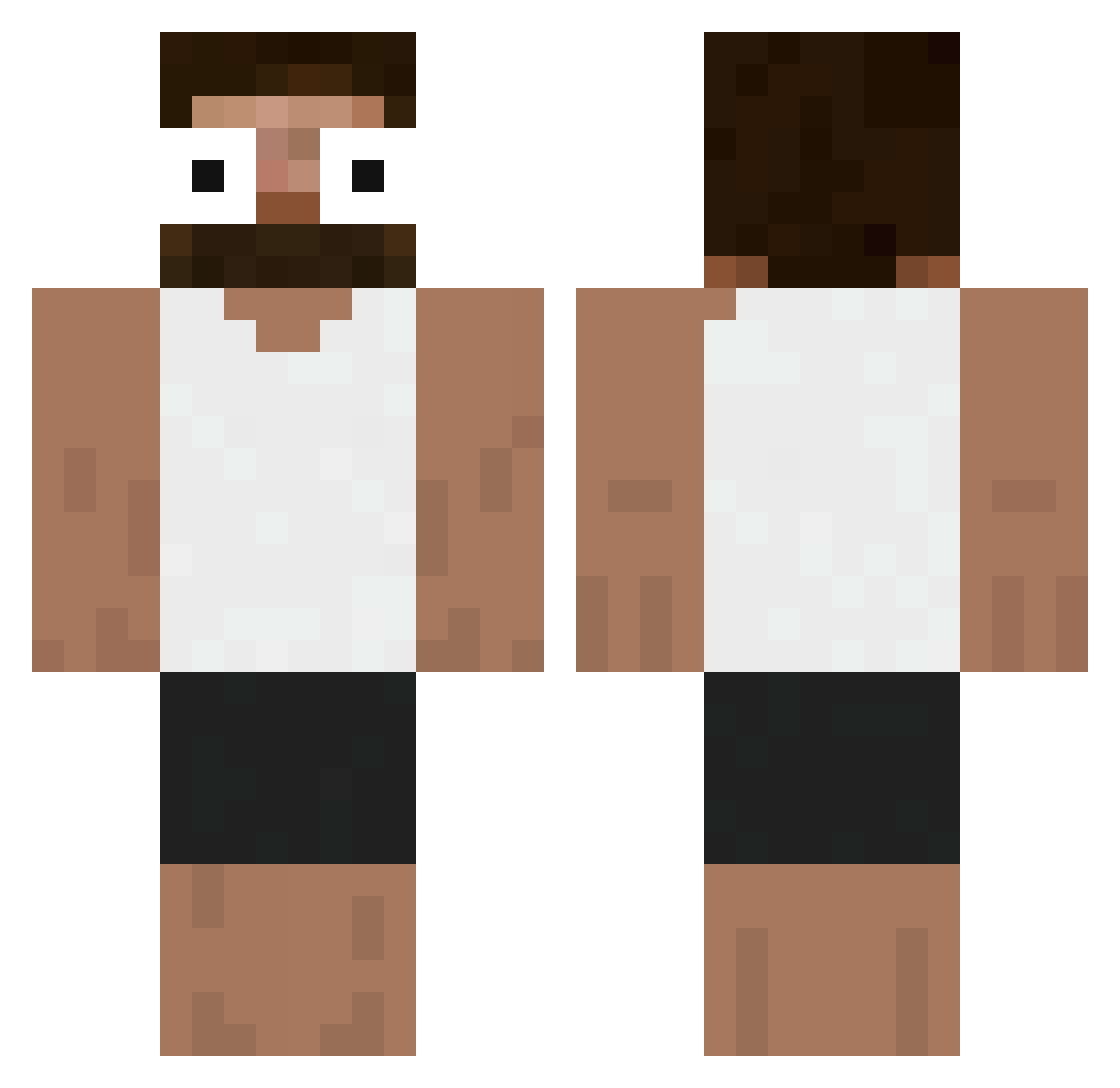 Sexxlist Minecraft skin, front and back view