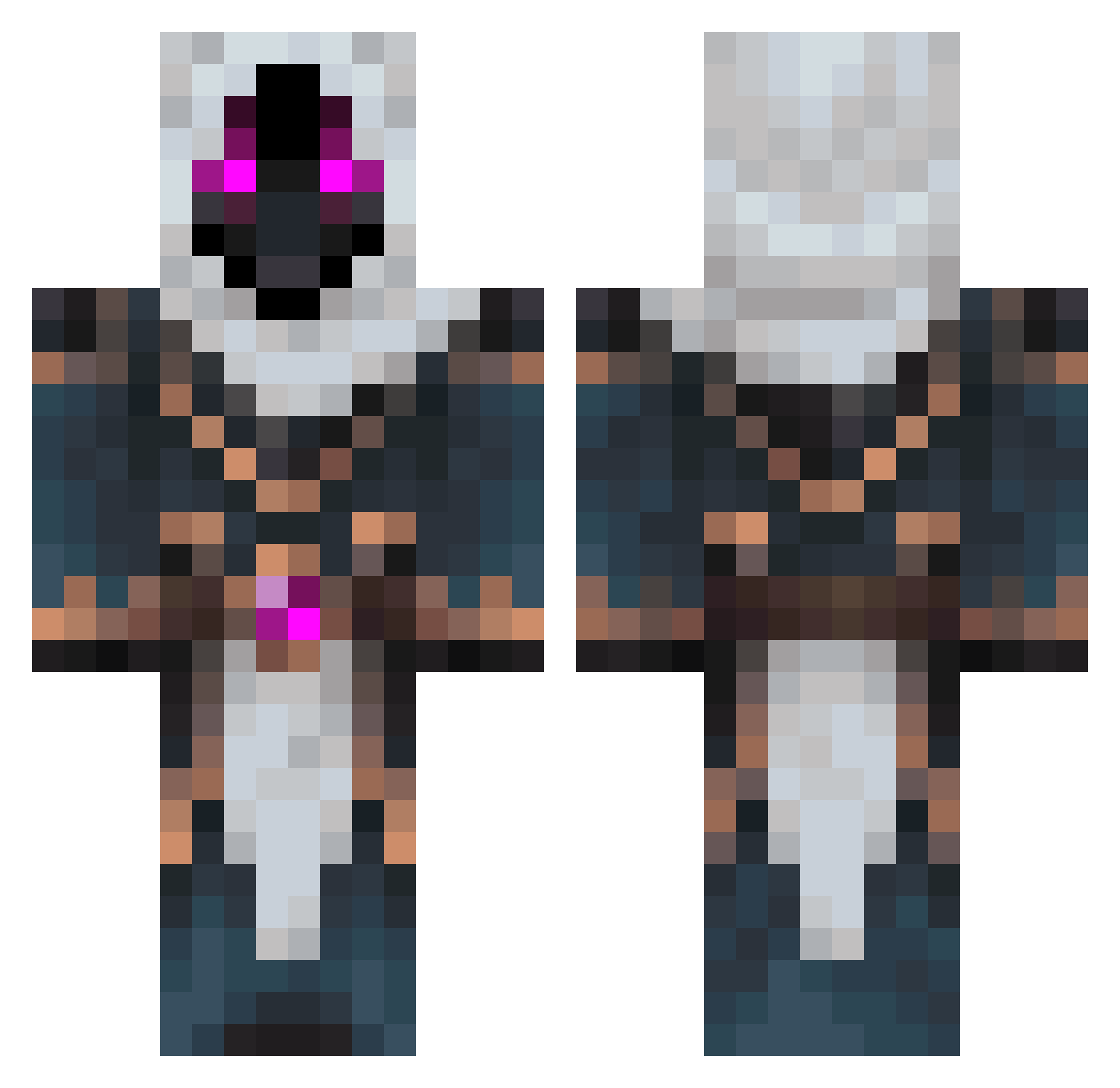 Alyanak Minecraft skin, front and back view