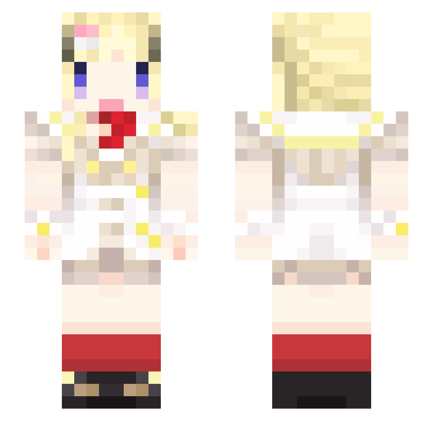 Surplus Minecraft skin, front and back view