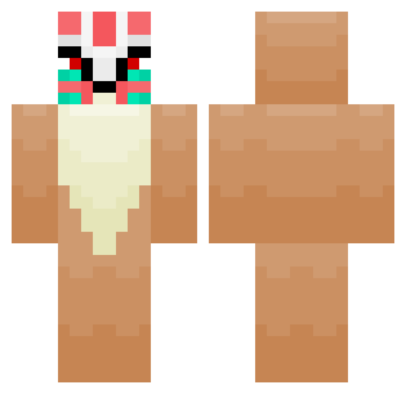 Jessalyn Minecraft skin, front and back view