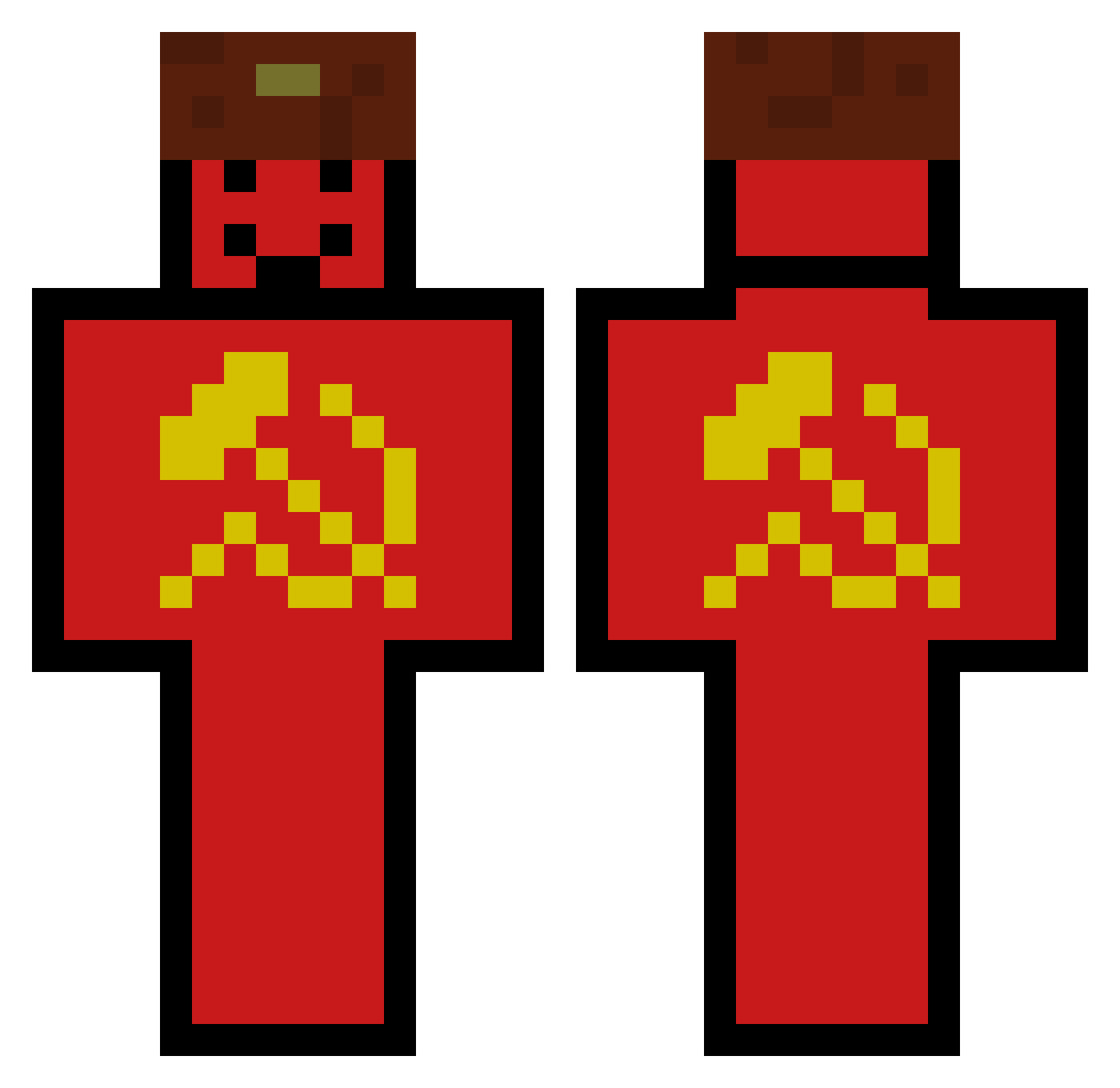 Kitaral Minecraft skin, front and back view