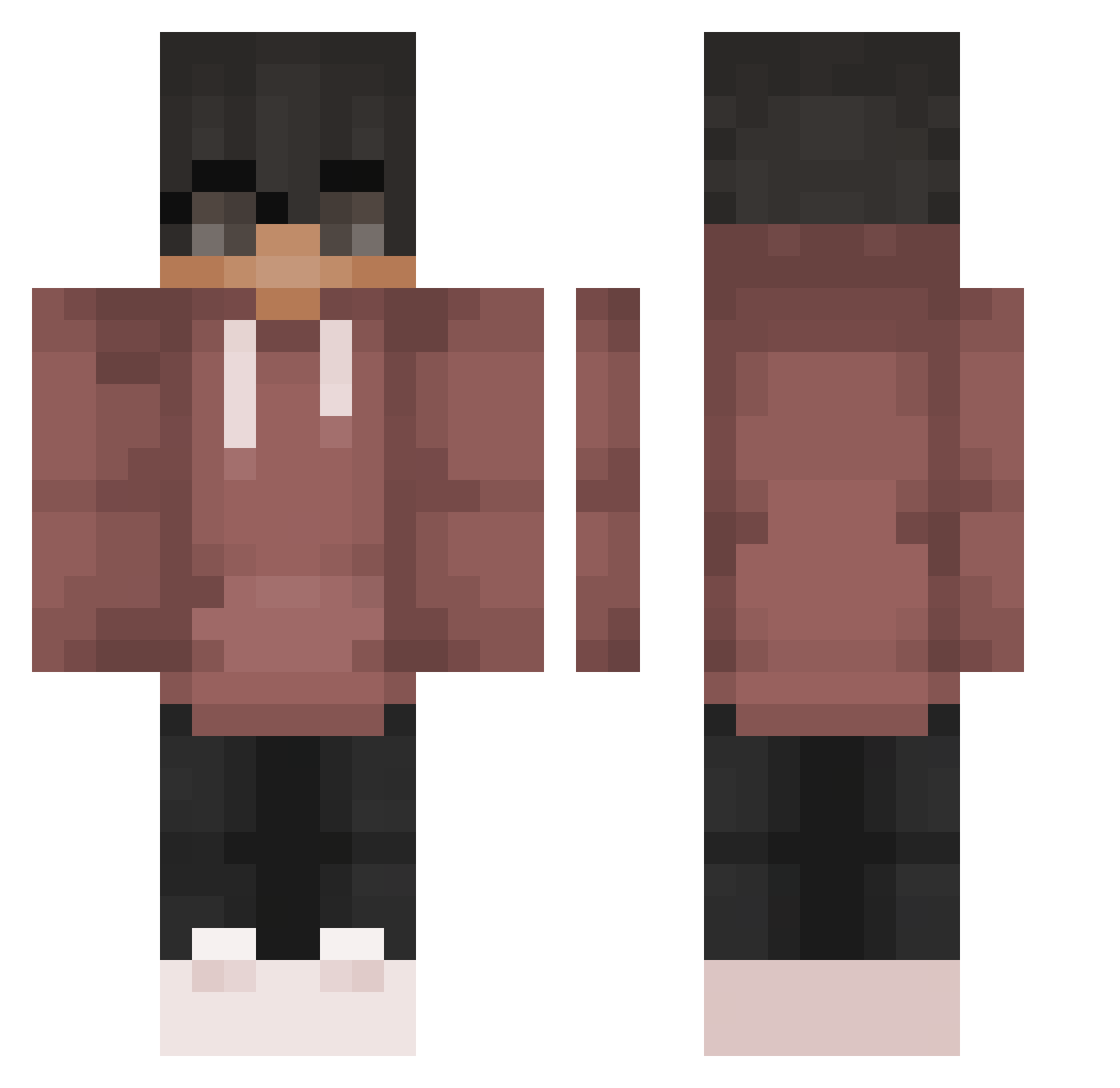 Tanishq2710 Minecraft skin, front and back view