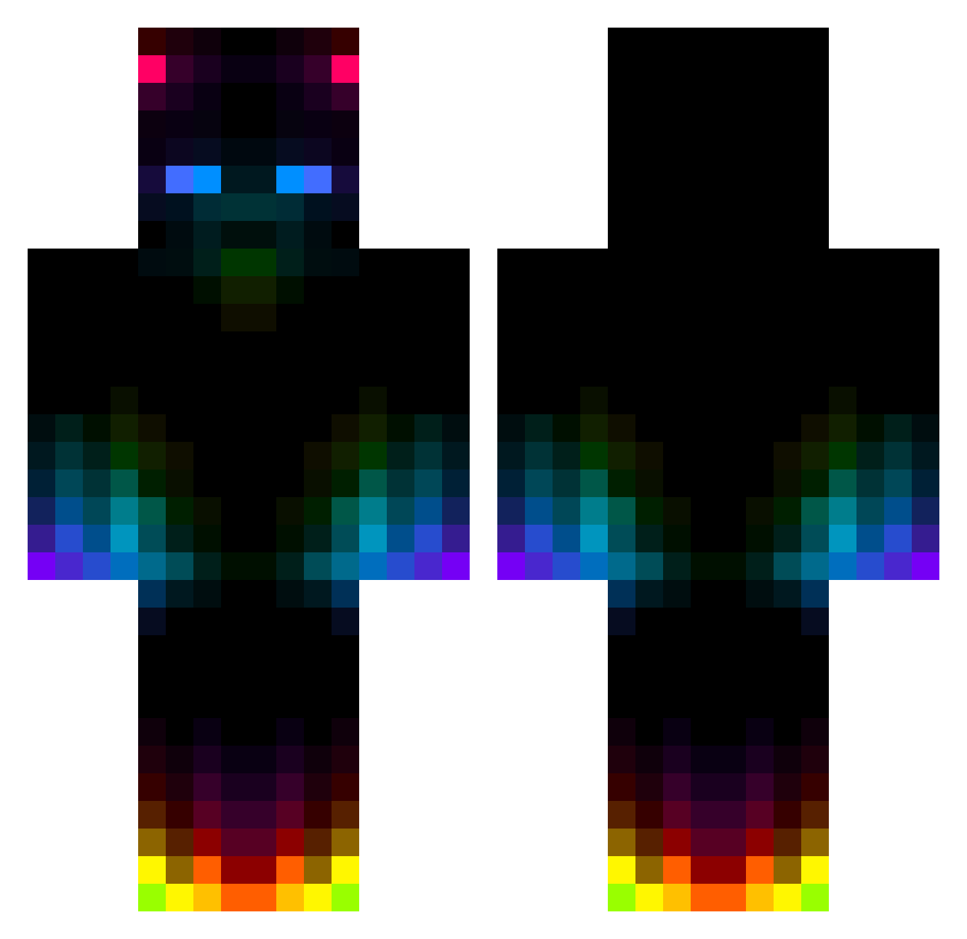 Proximityq Minecraft skin, front and back view