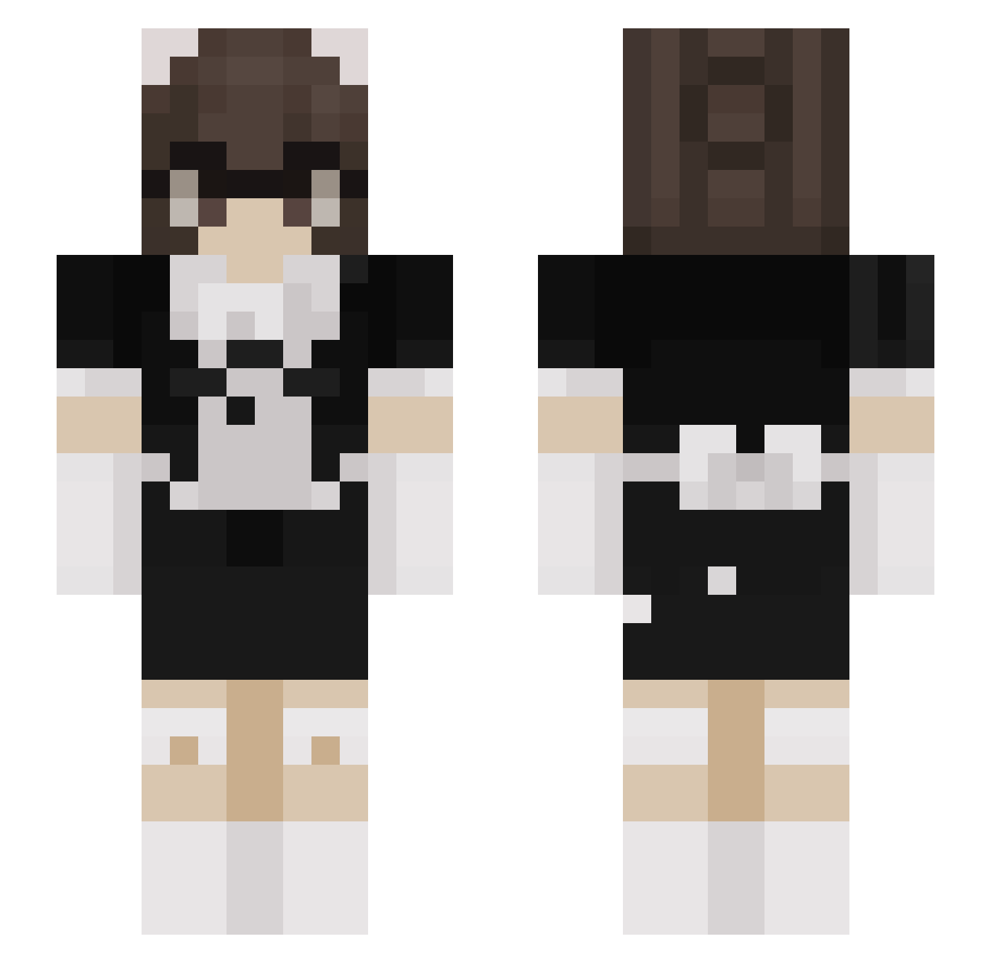 CreeperTWIN1 Minecraft skin, front and back view