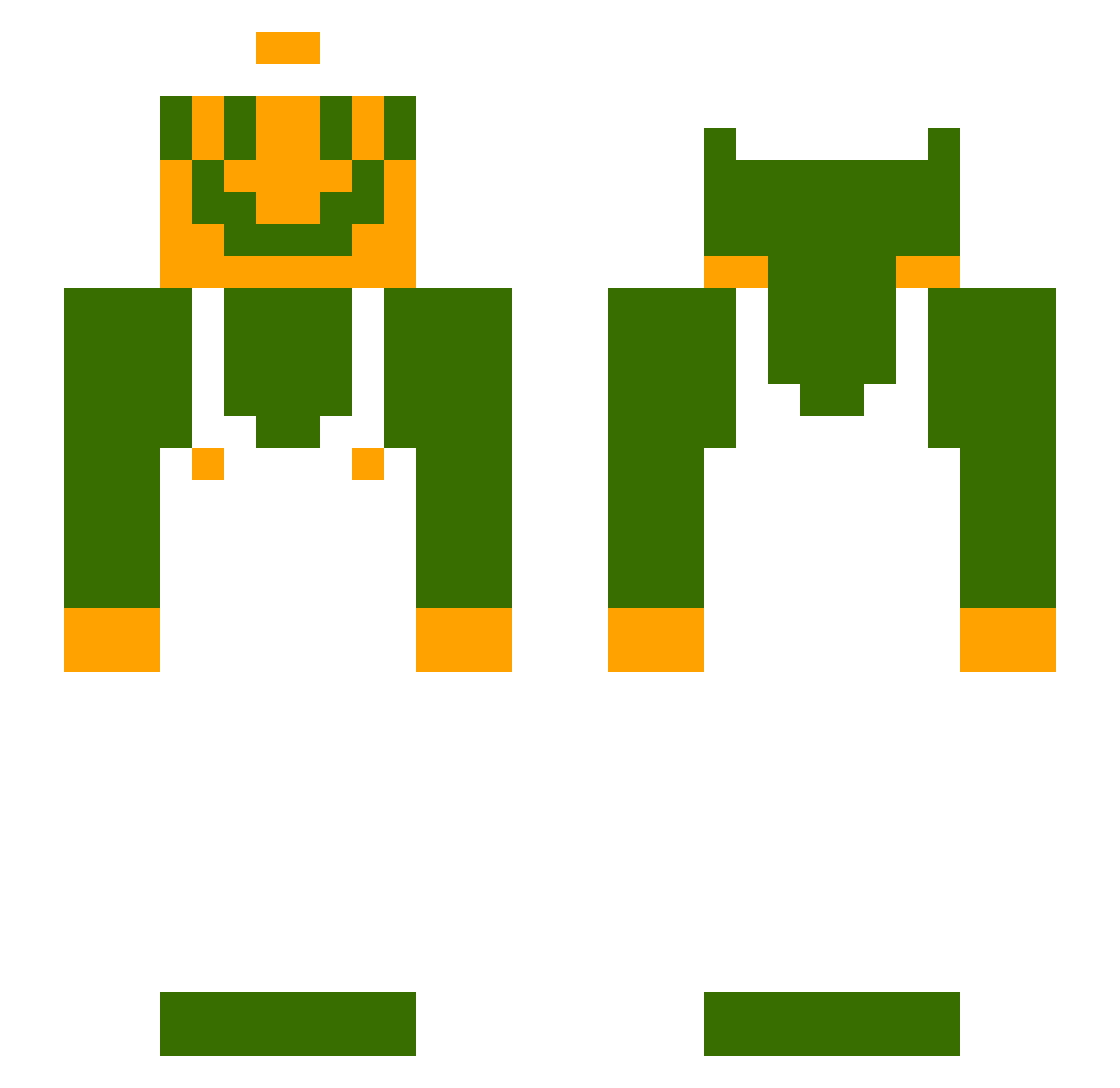 NightMareMagic Minecraft skin, front and back view