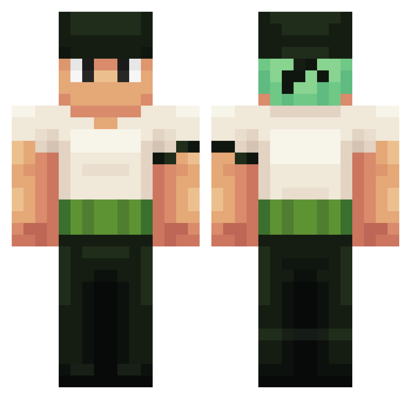 smithydylan Minecraft skin, front and back view