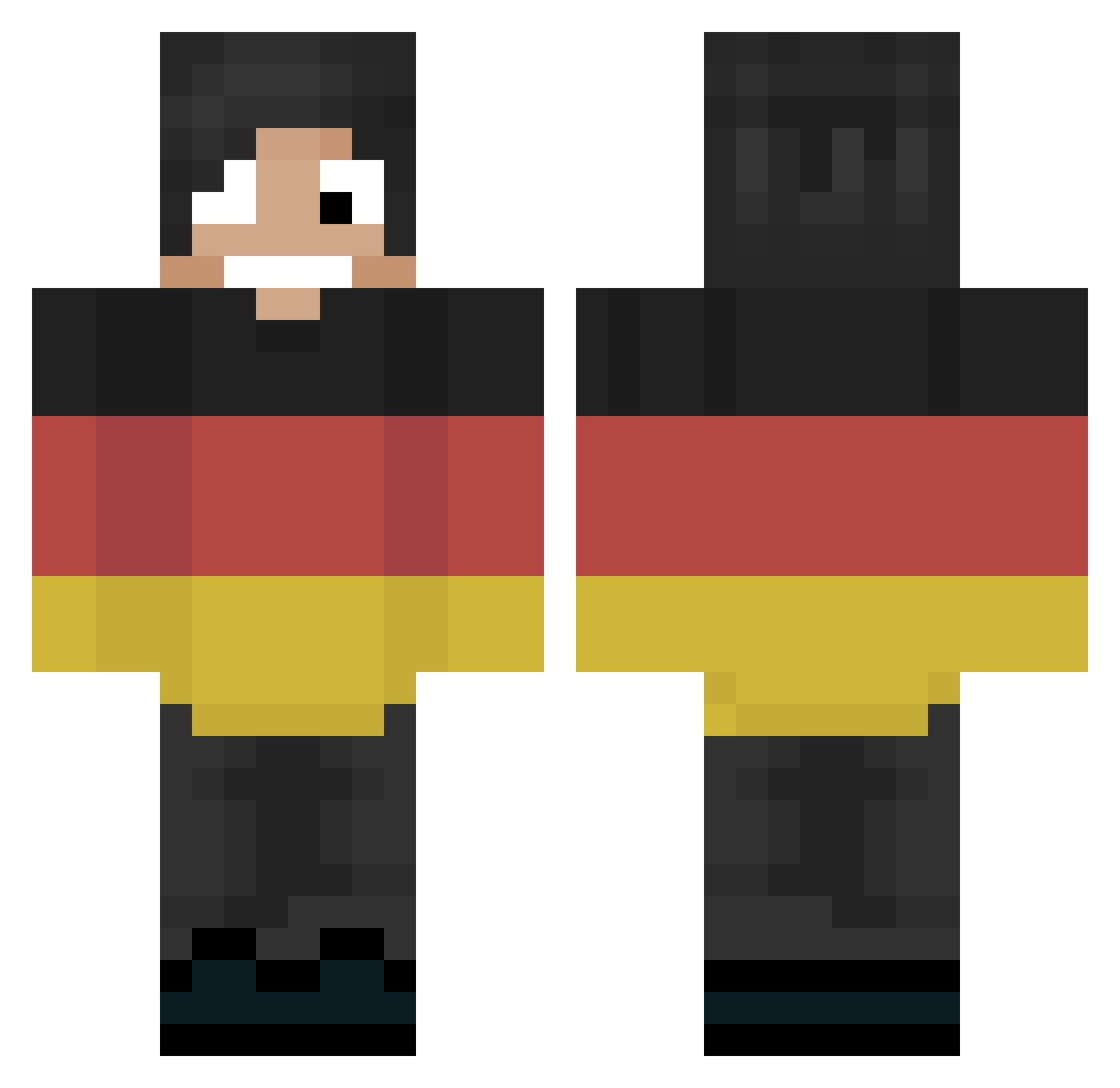 NurDieFam Minecraft skin, front and back view