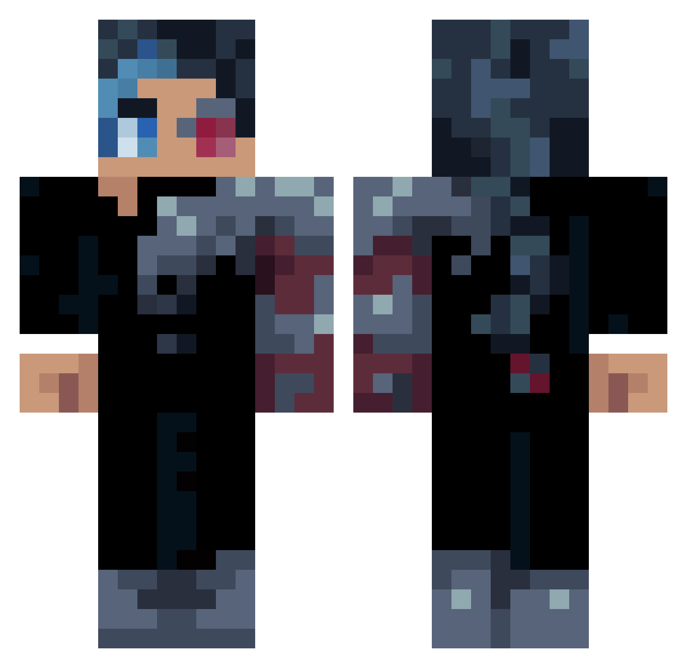 SpeX0171 Minecraft skin, front and back view