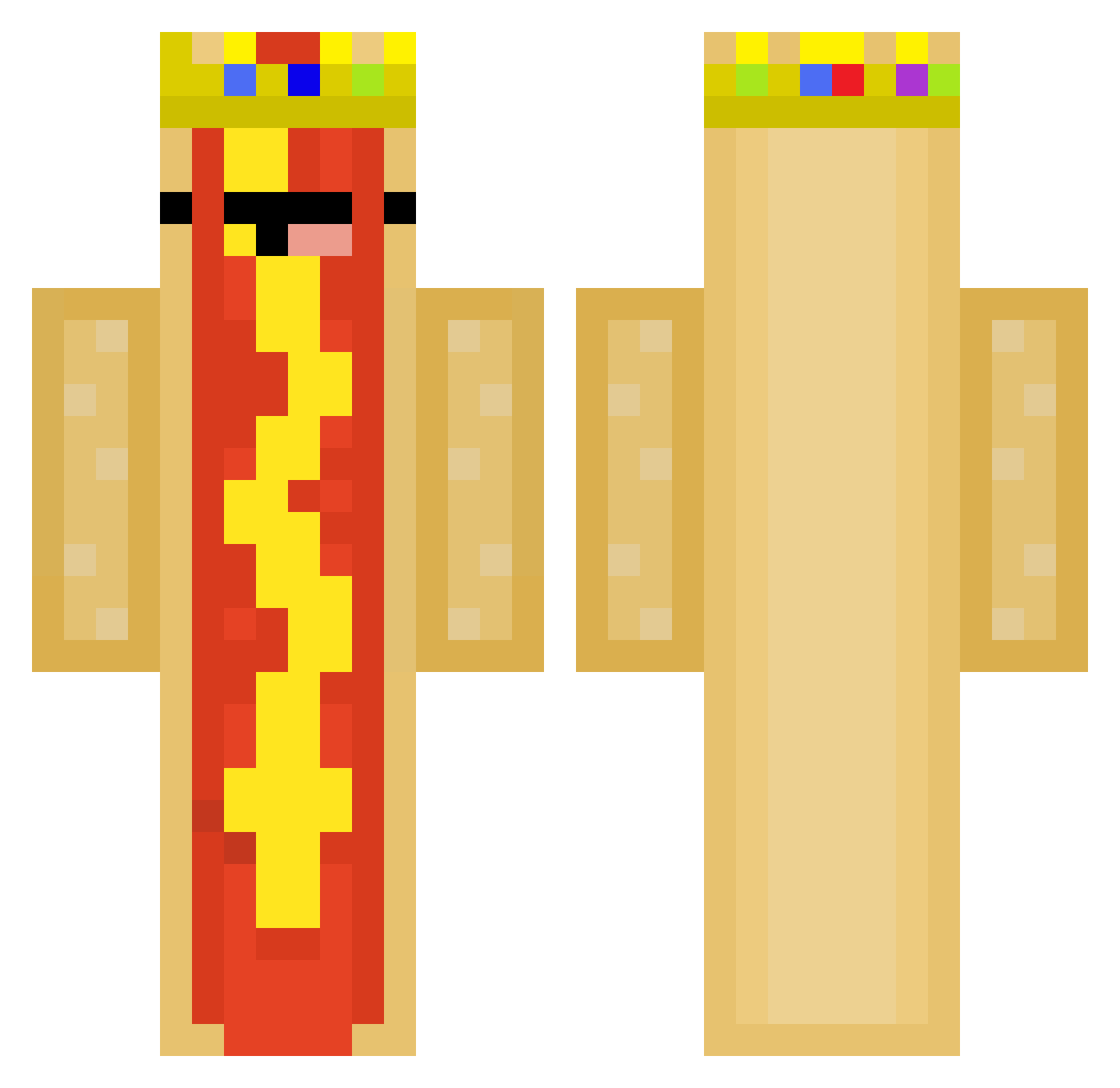 repras23 Minecraft skin, front and back view