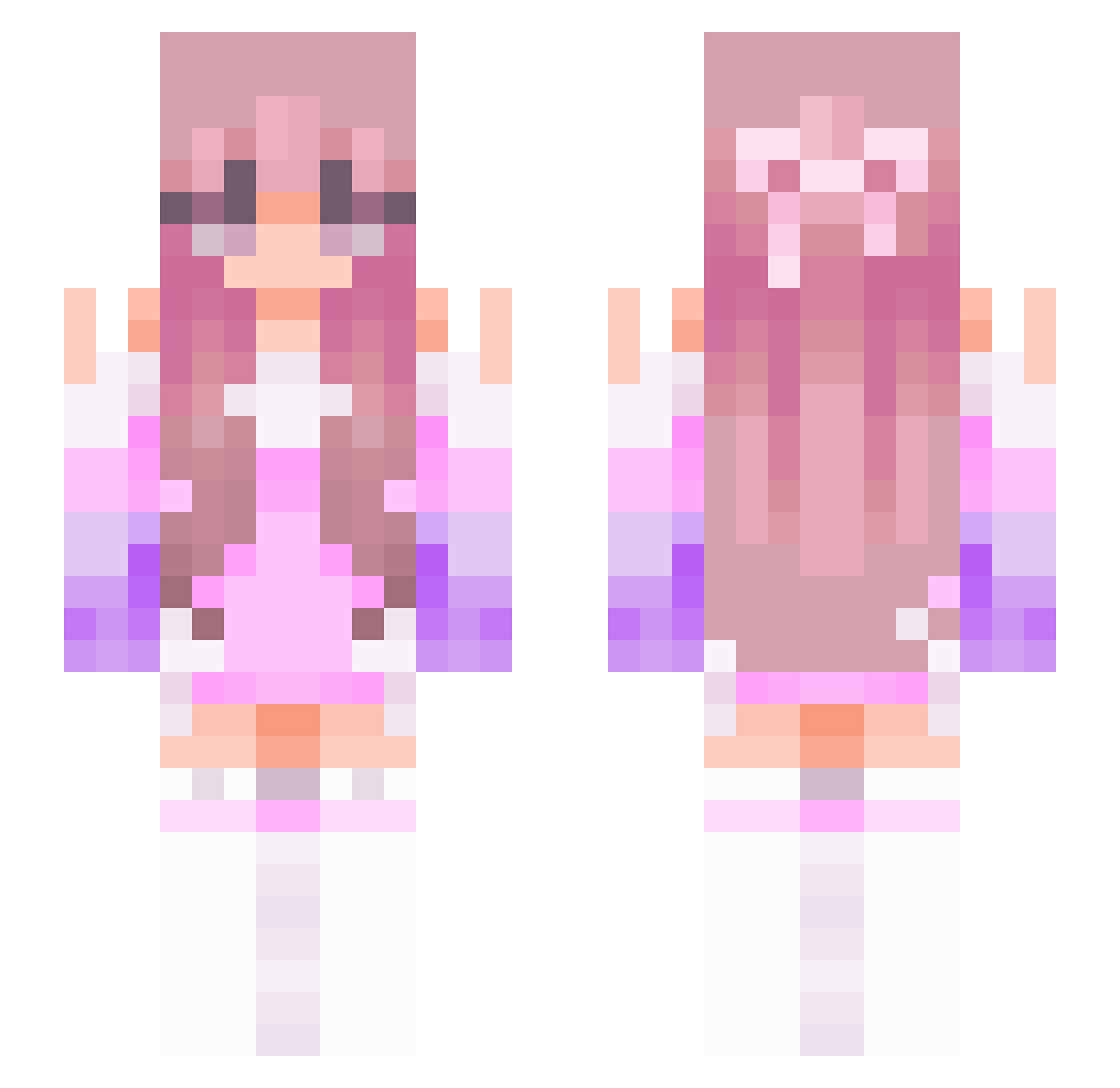 Samurai_L Minecraft skin, front and back view