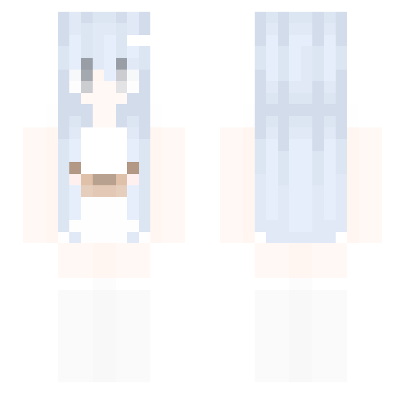 glamor Minecraft skin, front and back view