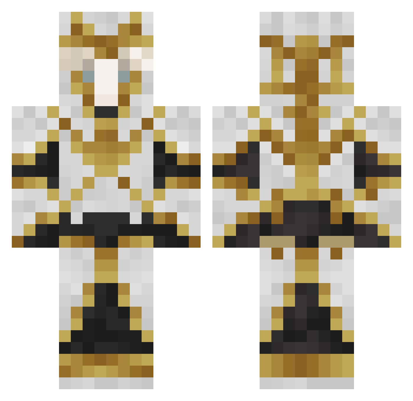 Ayam02 Minecraft skin, front and back view
