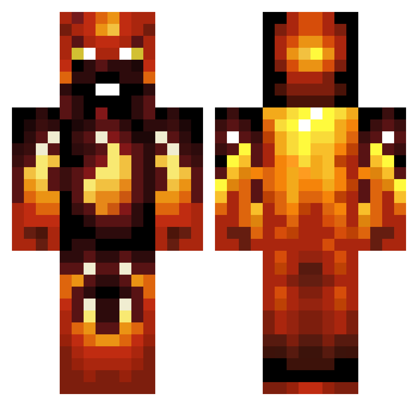Zeus30000 Minecraft skin, front and back view
