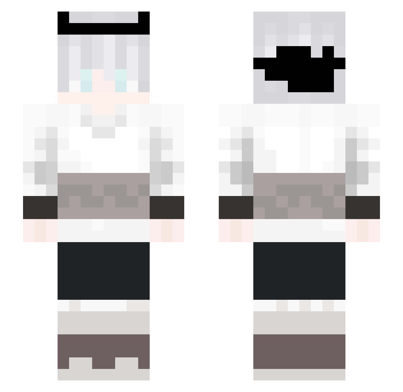 NagashiStele Minecraft skin, front and back view