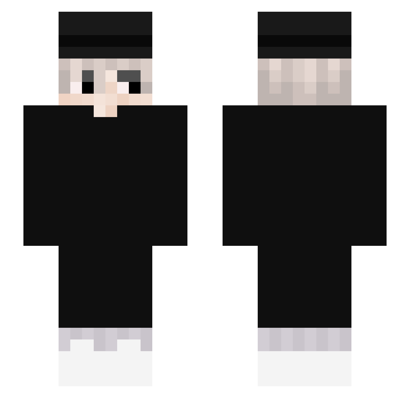 HabeKeinNamen Minecraft skin, front and back view