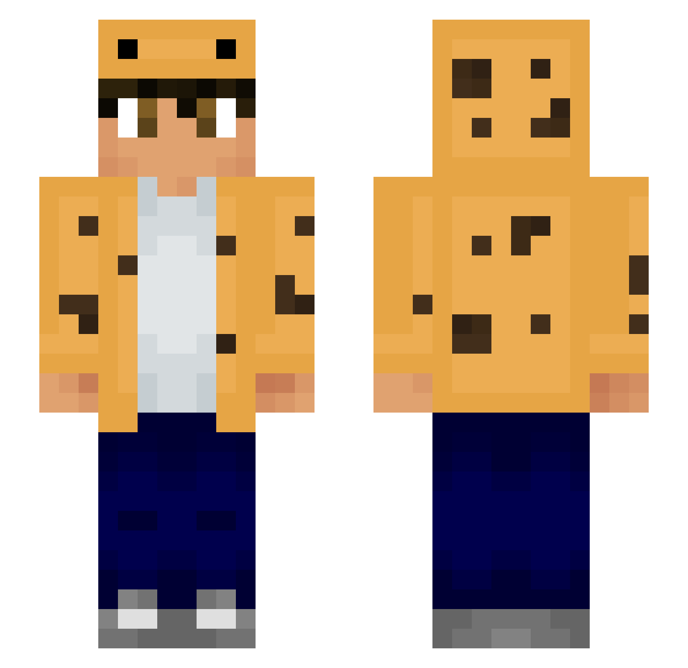eyalging Minecraft skin, front and back view