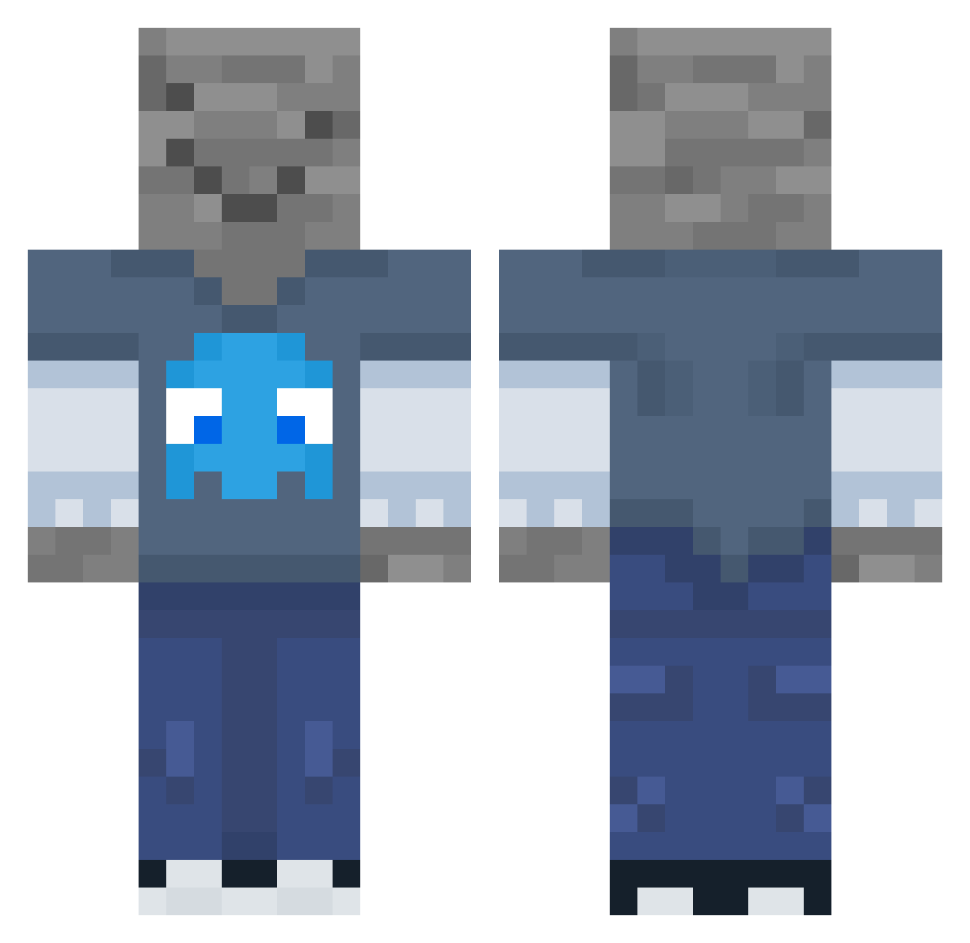 CapedBlunder101 Minecraft skin, front and back view