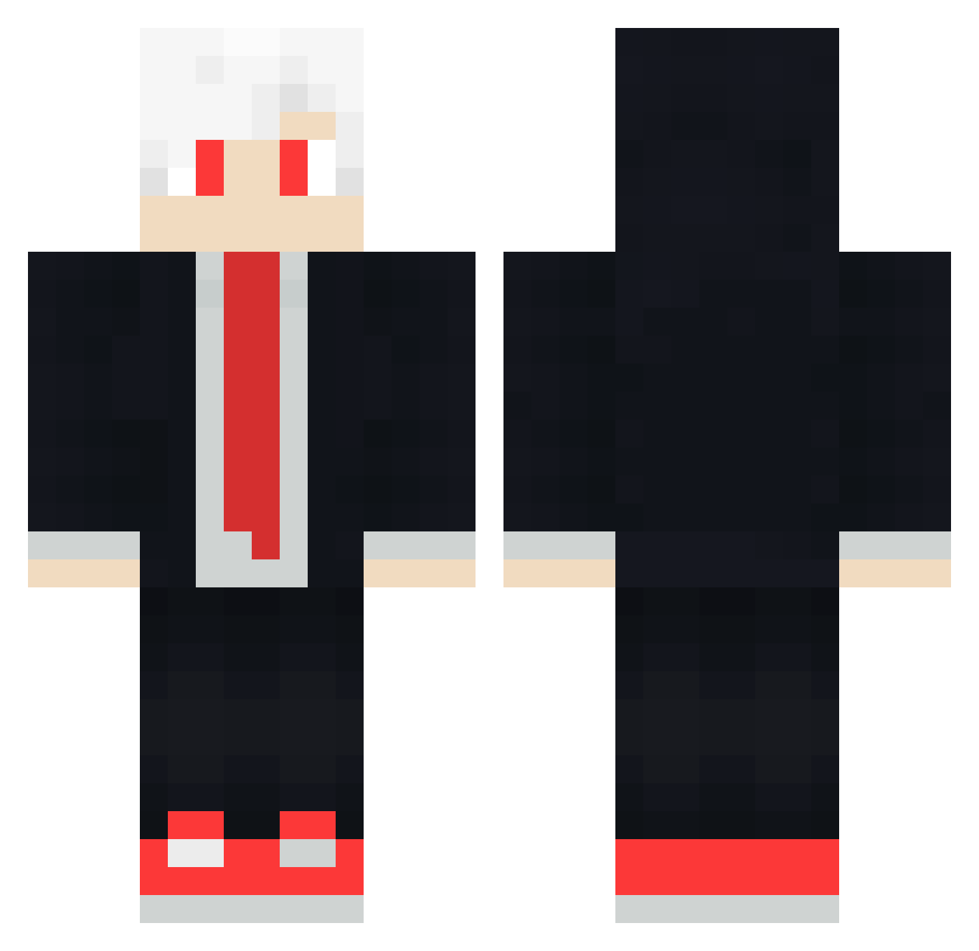 SiNNNeT Minecraft skin, front and back view