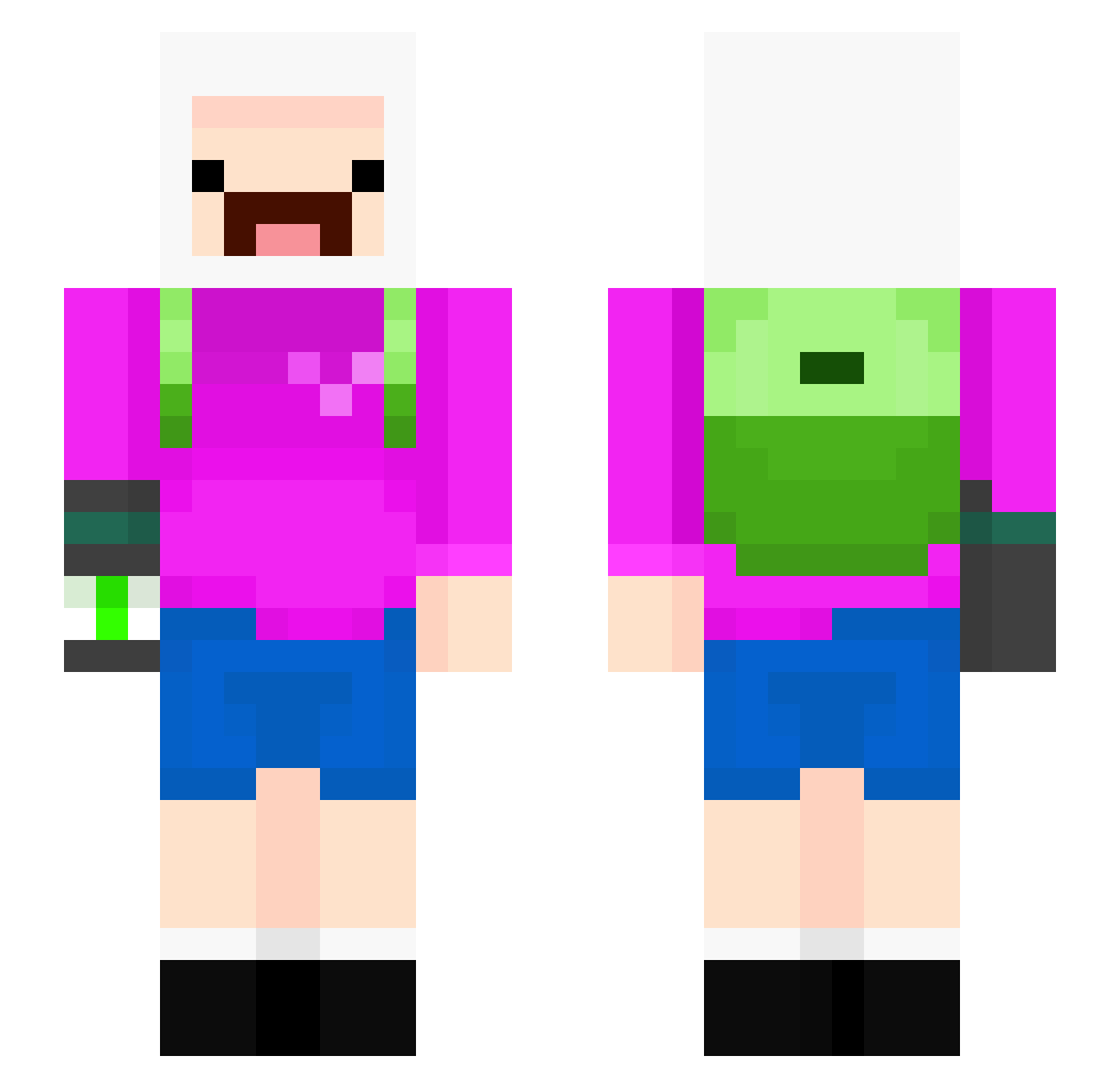 Sele__ Minecraft skin, front and back view