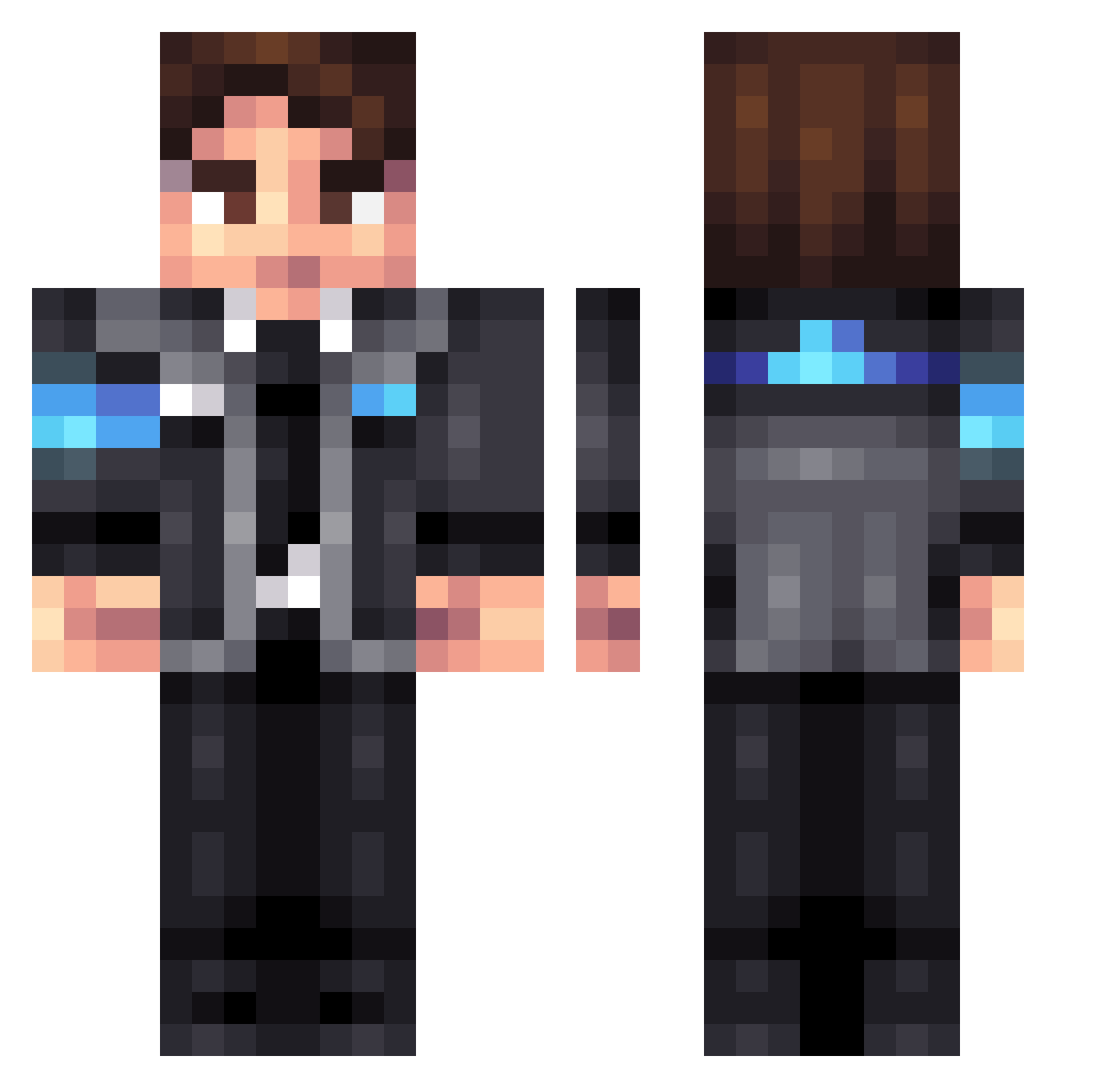 ENA7146 Minecraft skin, front and back view