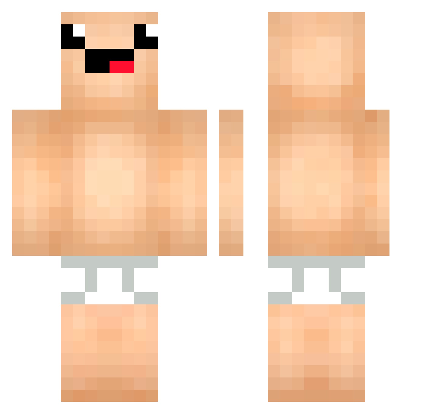 zTheSergi Minecraft skin, front and back view