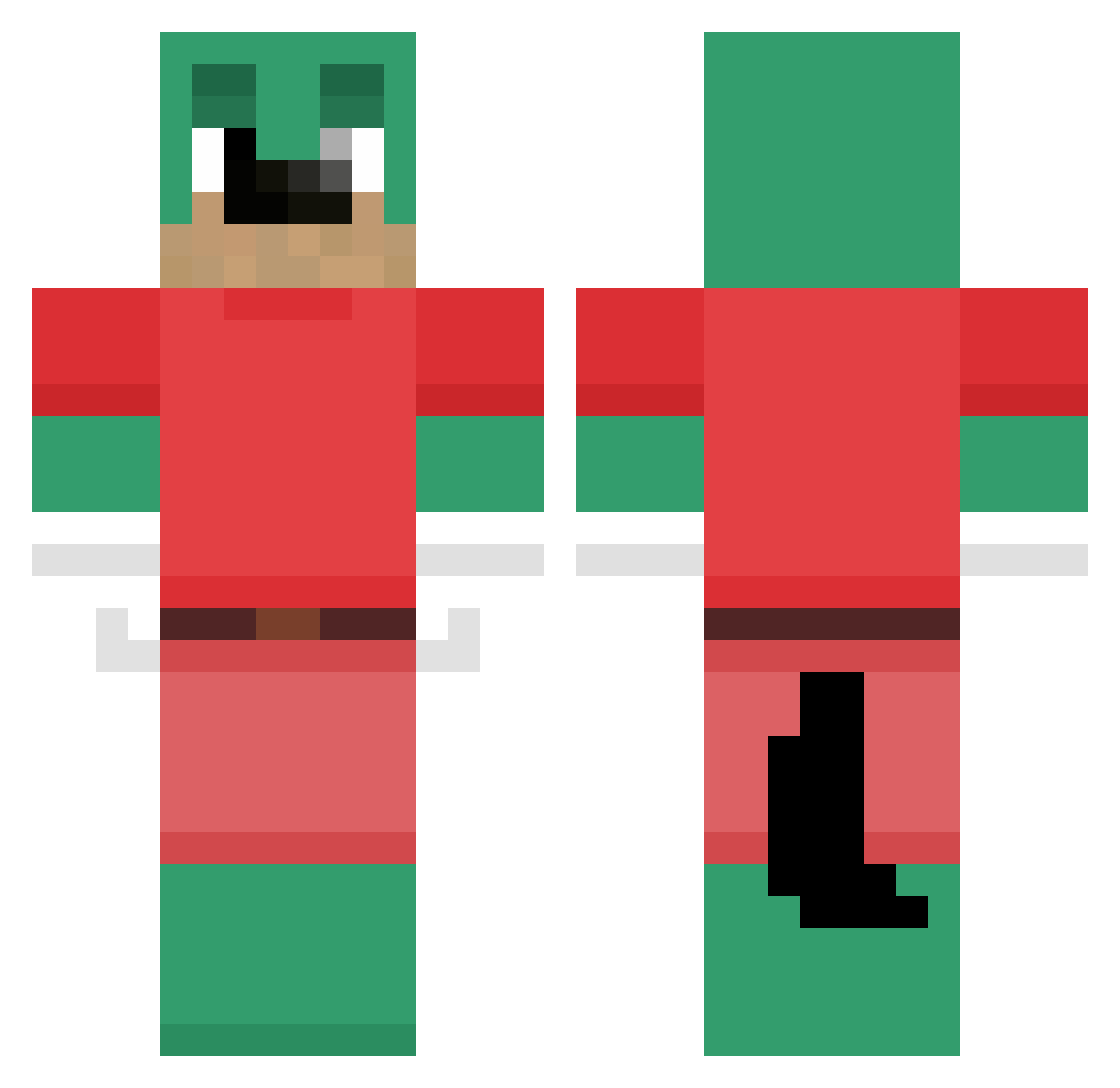 dreemurr Minecraft skin, front and back view