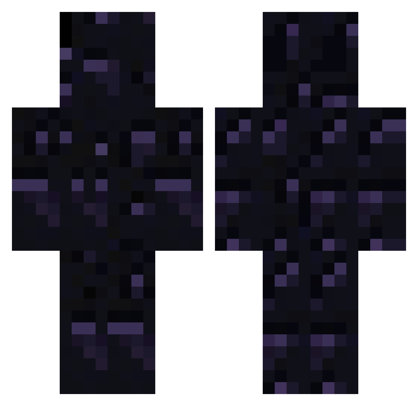 MaxCW Minecraft skin, front and back view