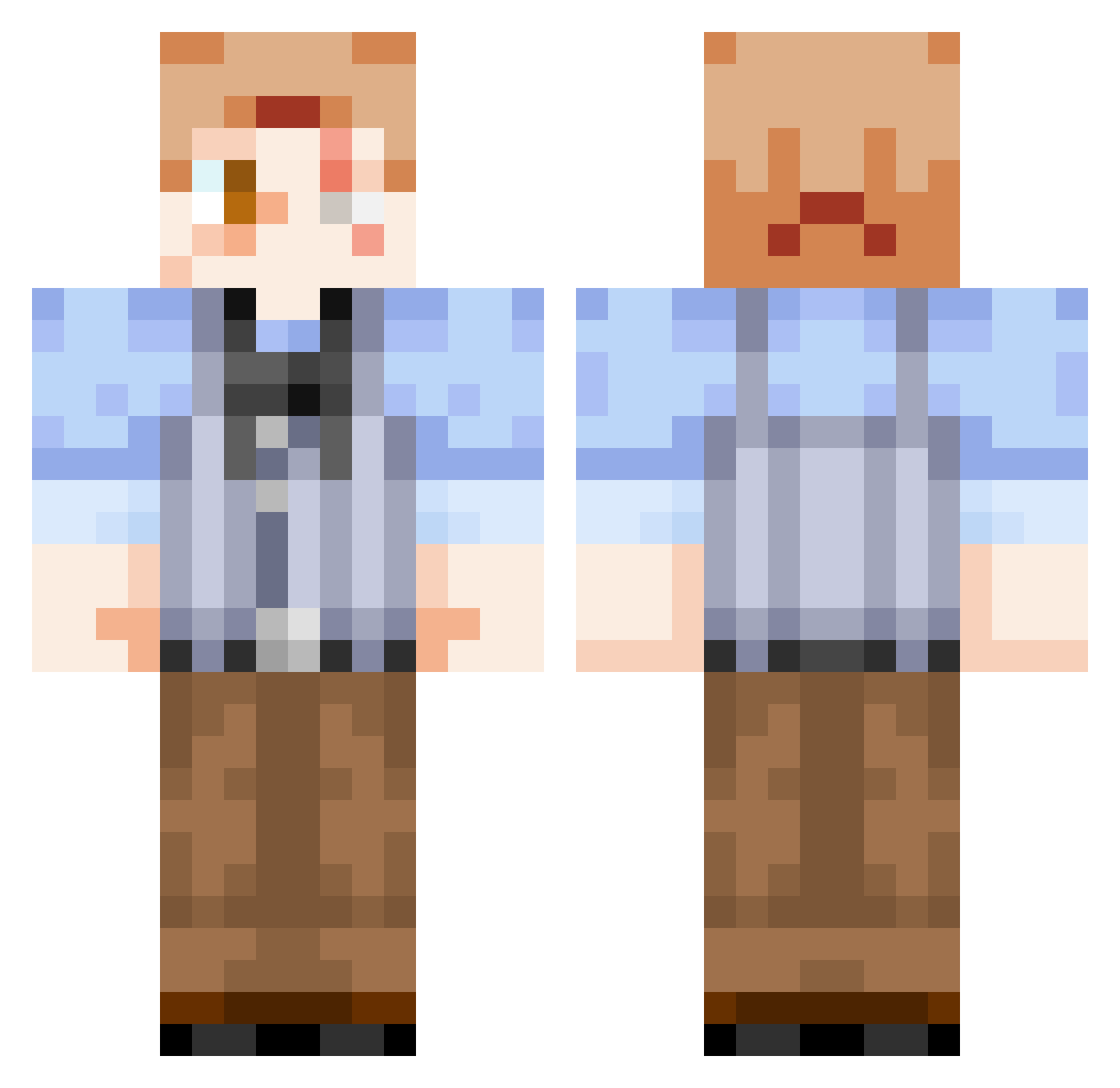 Komodo_1 Minecraft skin, front and back view