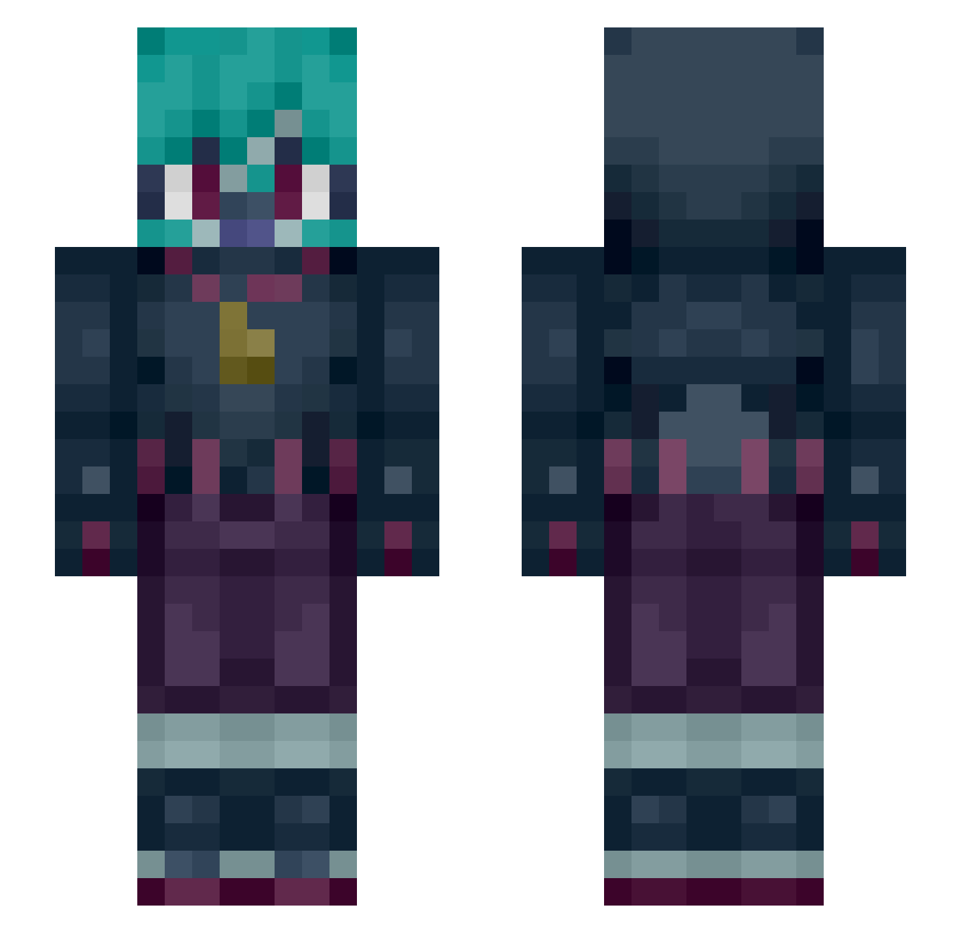 TwoCansOfBeans Minecraft skin, front and back view