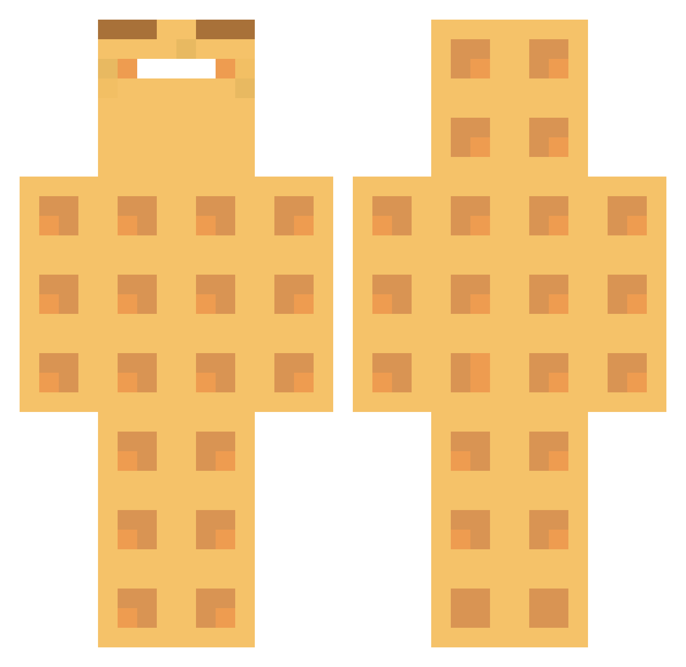 Bubba_Sparxxx Minecraft skin, front and back view