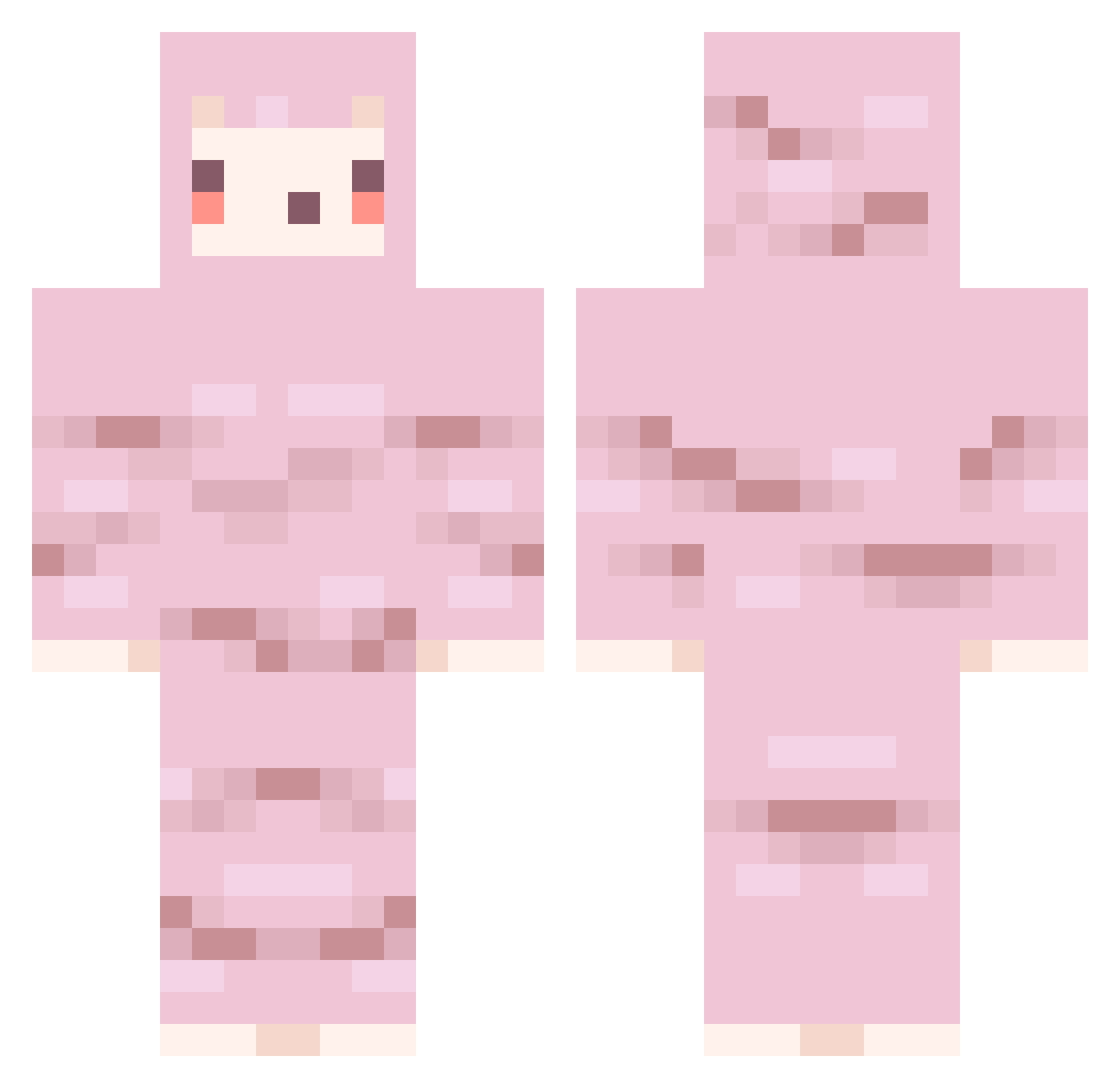 Zsfo Minecraft skin, front and back view