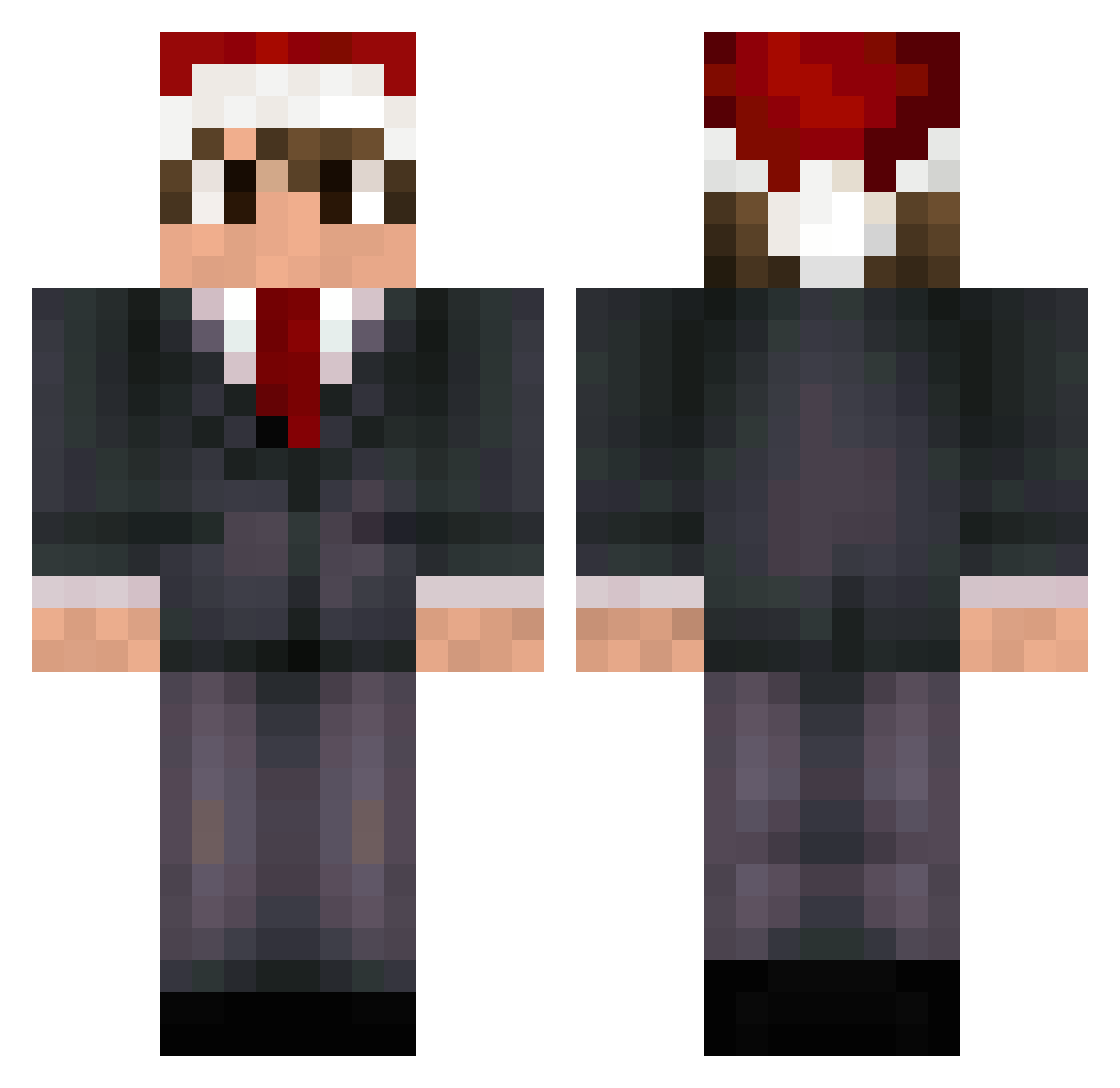 Pouipa Minecraft skin, front and back view