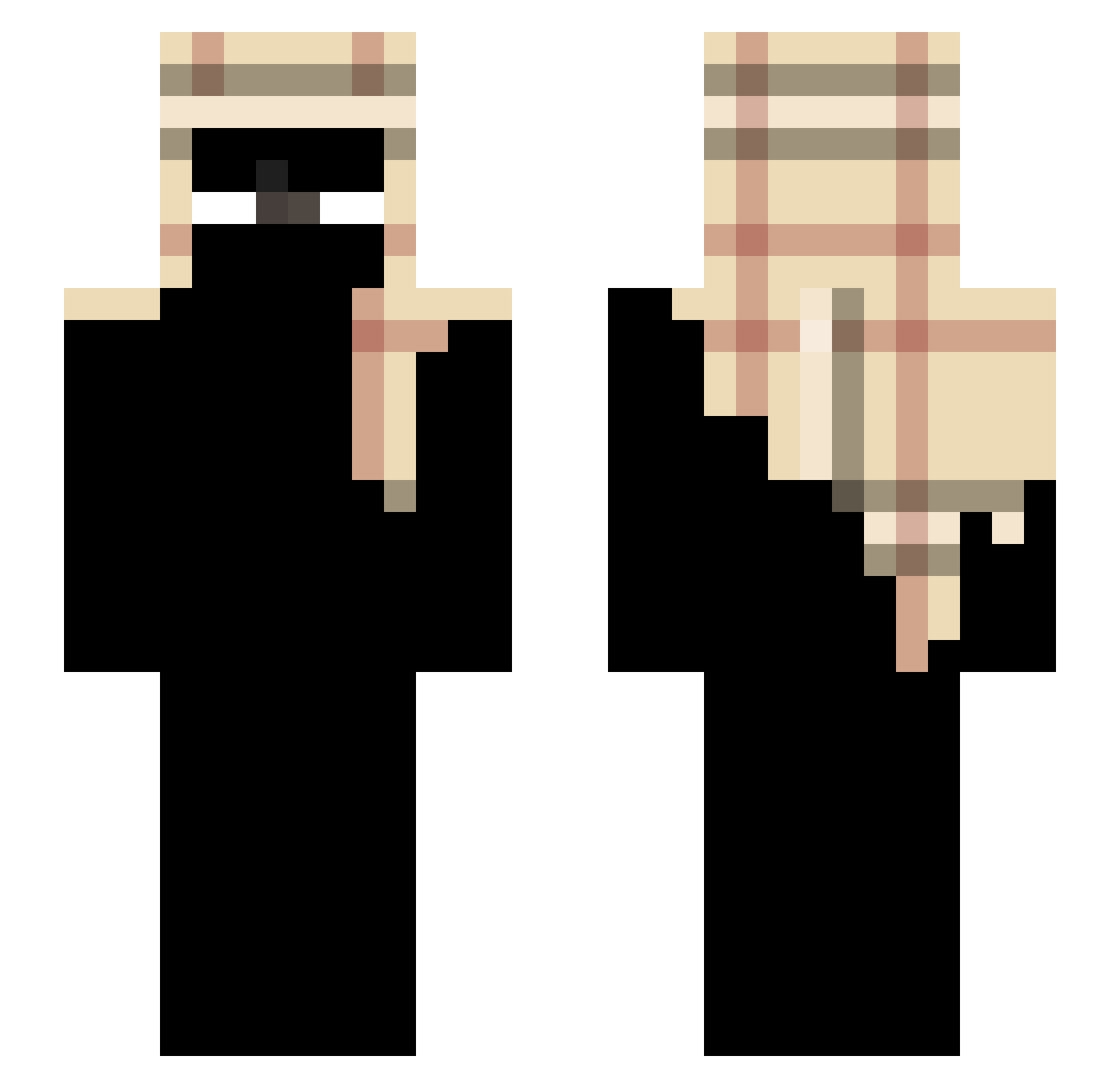 low_of Minecraft skin, front and back view