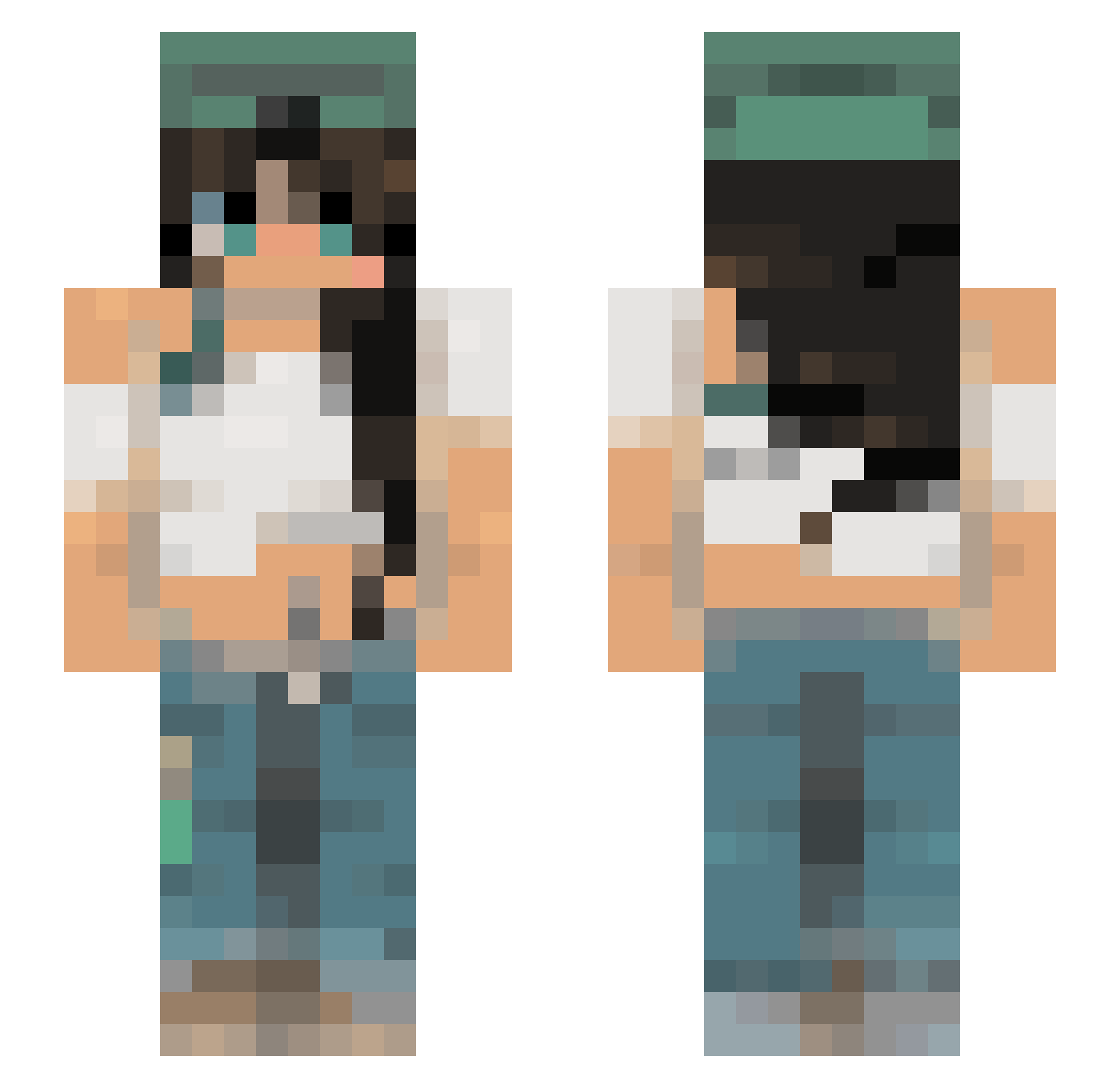 DieserJanW Minecraft skin, front and back view