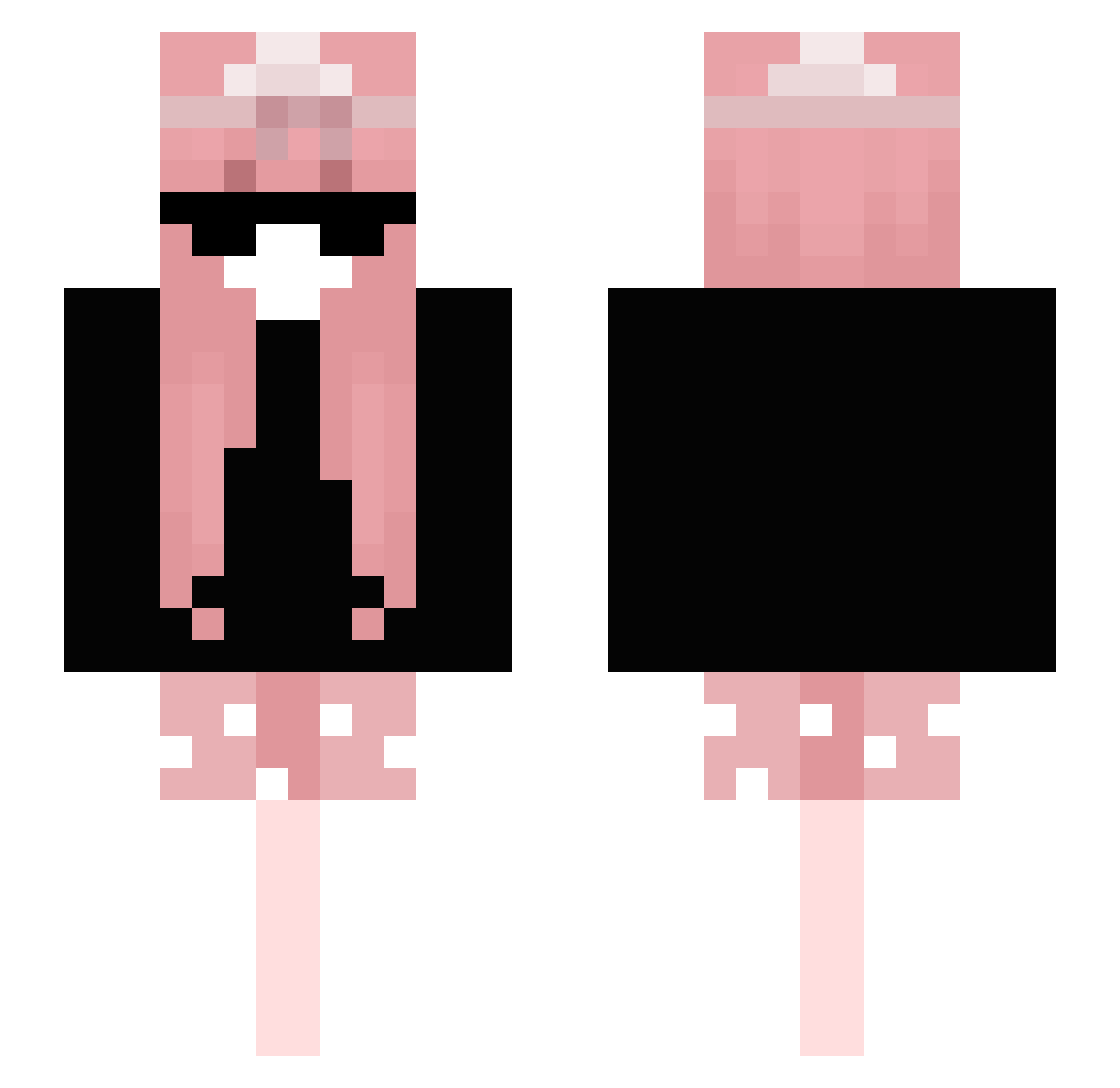 0WEH Minecraft skin, front and back view
