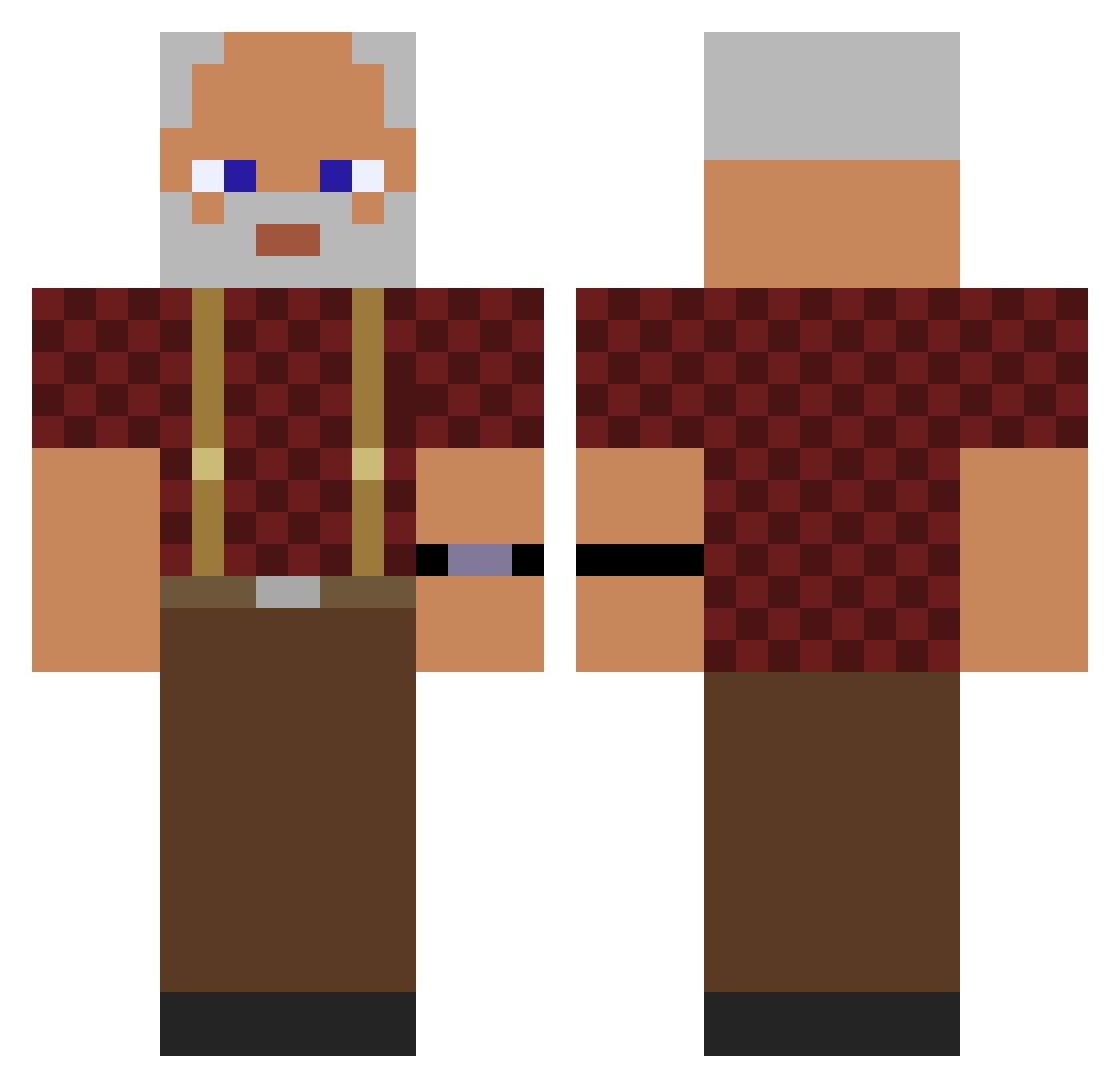 VANAMEES2000 Minecraft skin, front and back view