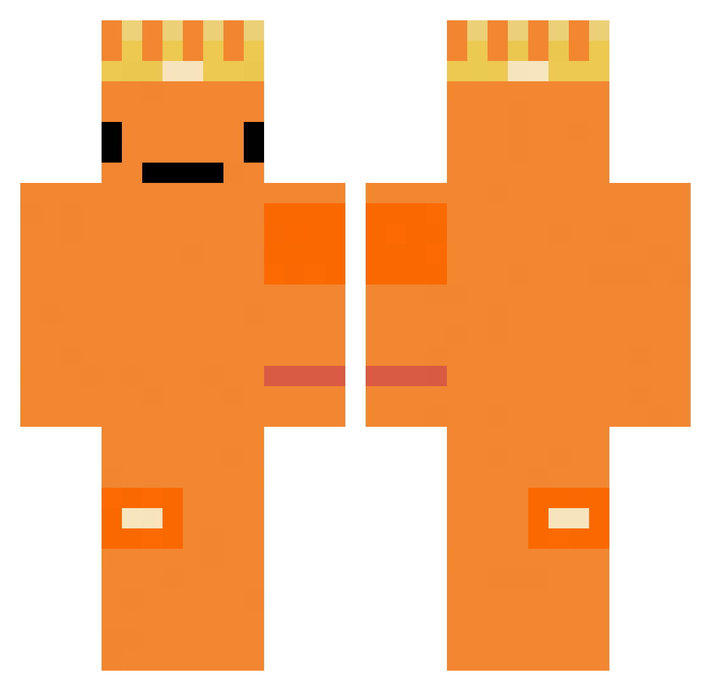 dream_pt Minecraft skin, front and back view